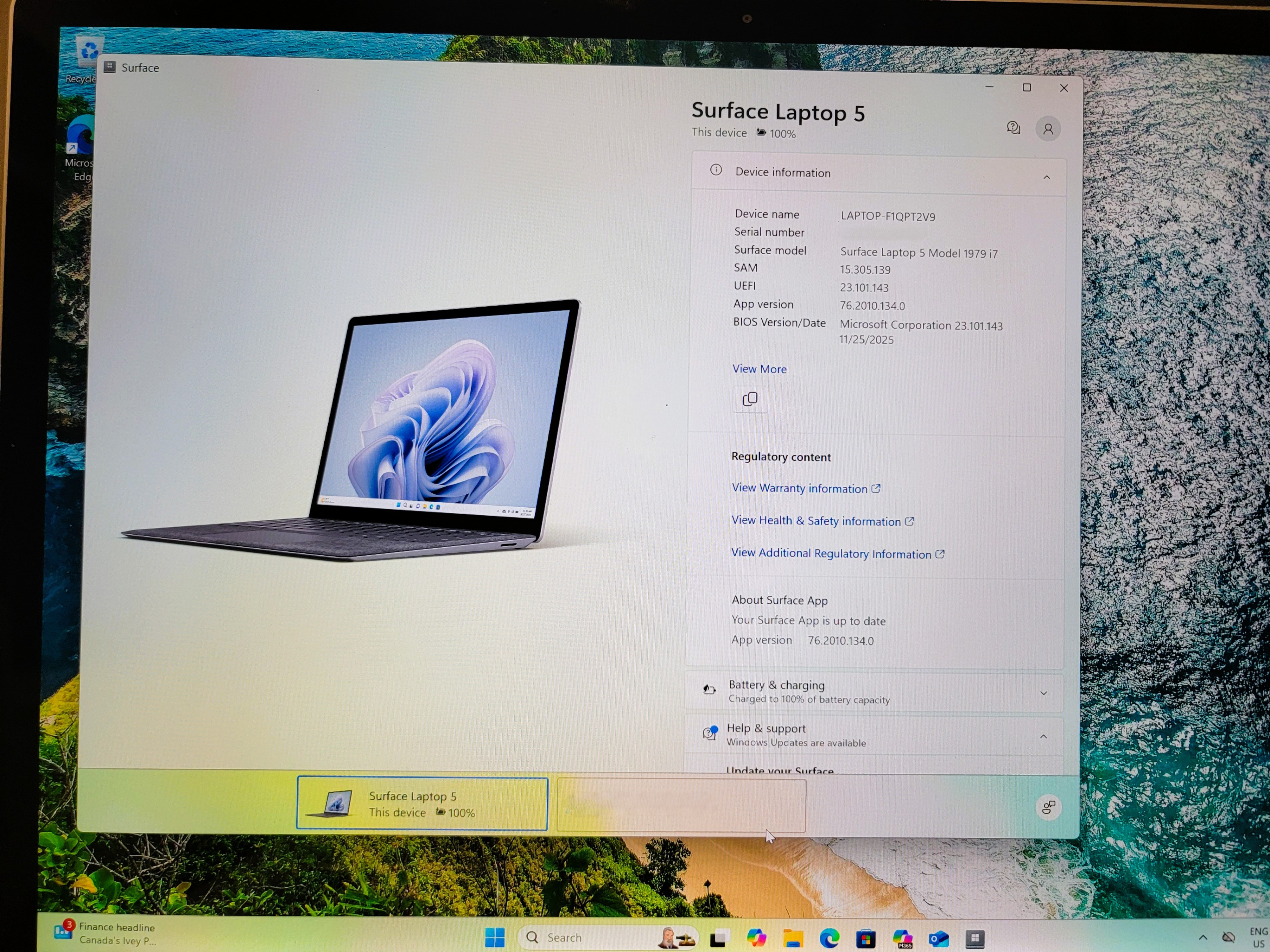 Surface Laptop 5 - 15" (i7, 8GB RAM, 512GB SSD) [Model: 1979] - photo 5