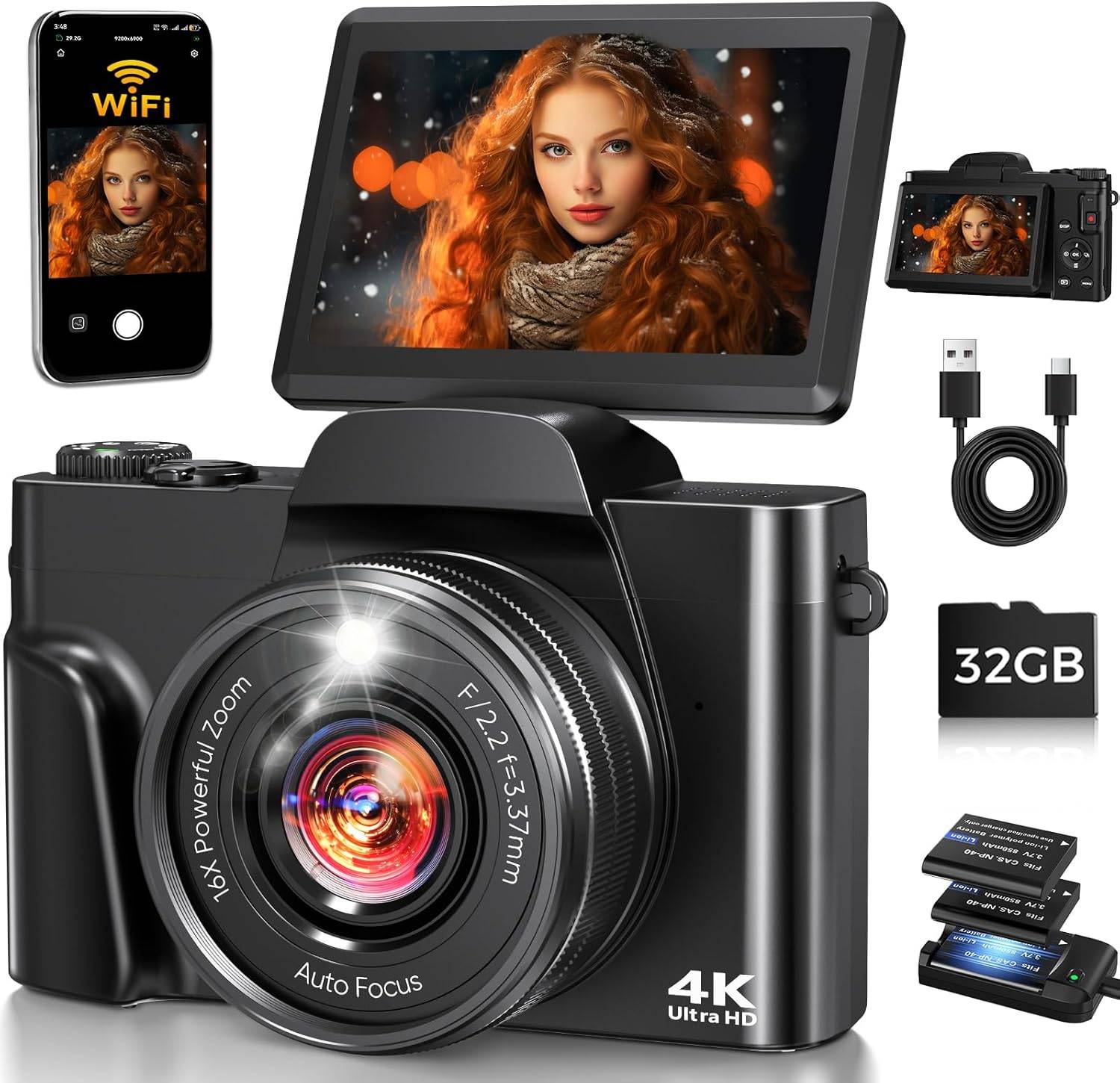 4K Ultra HD Camera with WiFi