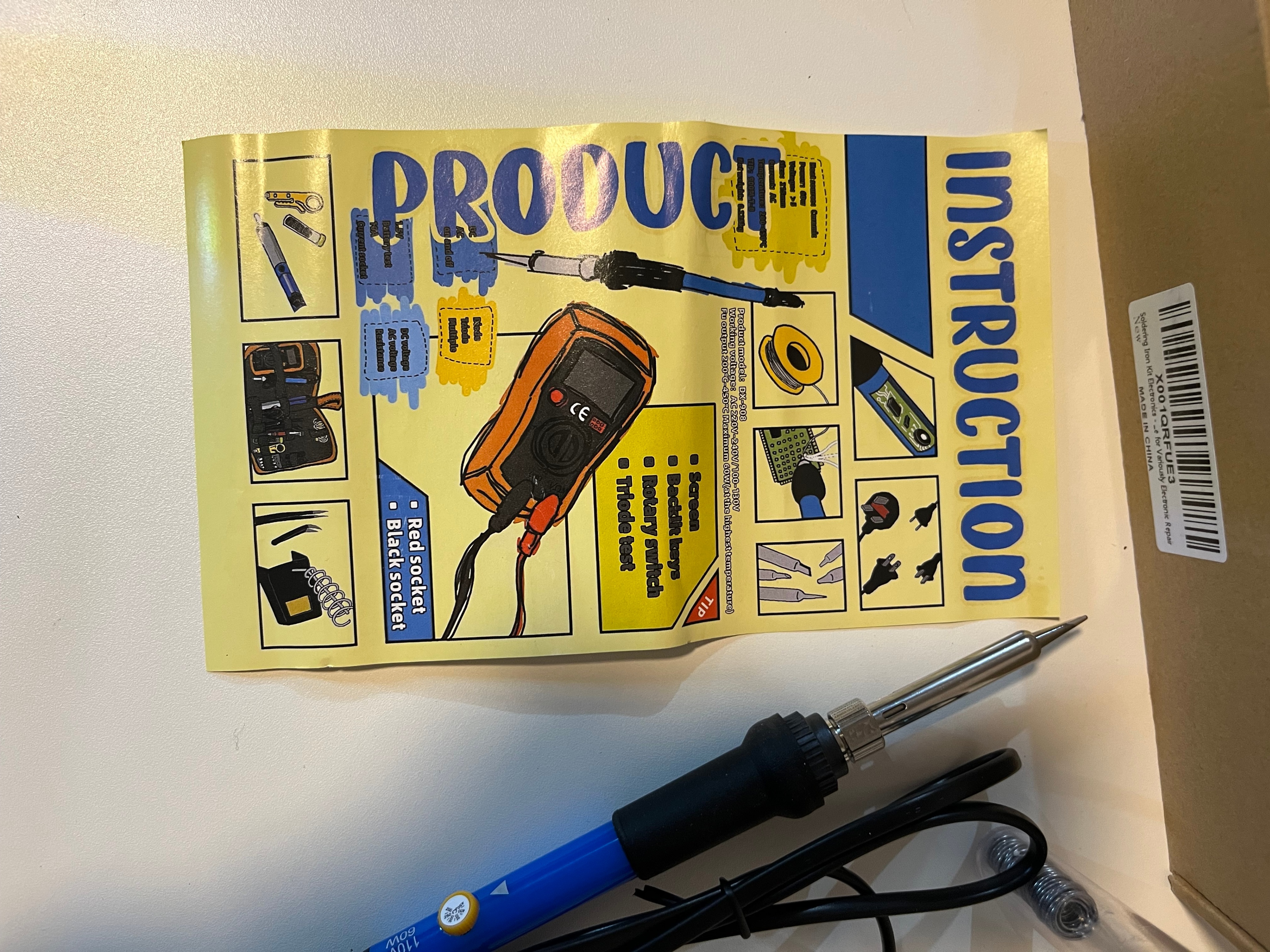 Brand New 60W Adjustable Temperature Soldering Iron Kit - photo 4