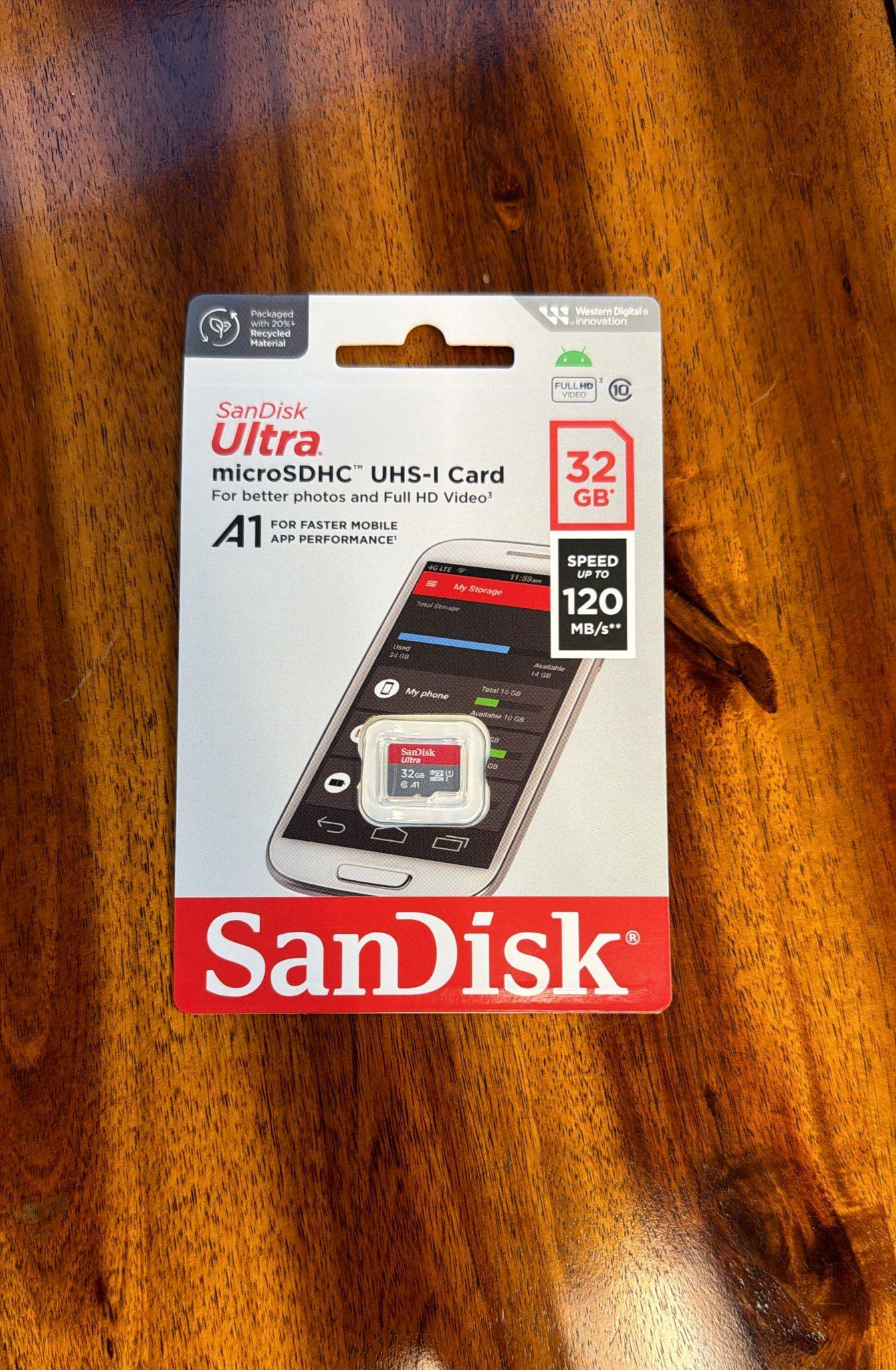 SanDisk Ultra 32GB microSDHC UHS-I Card 120MB/s