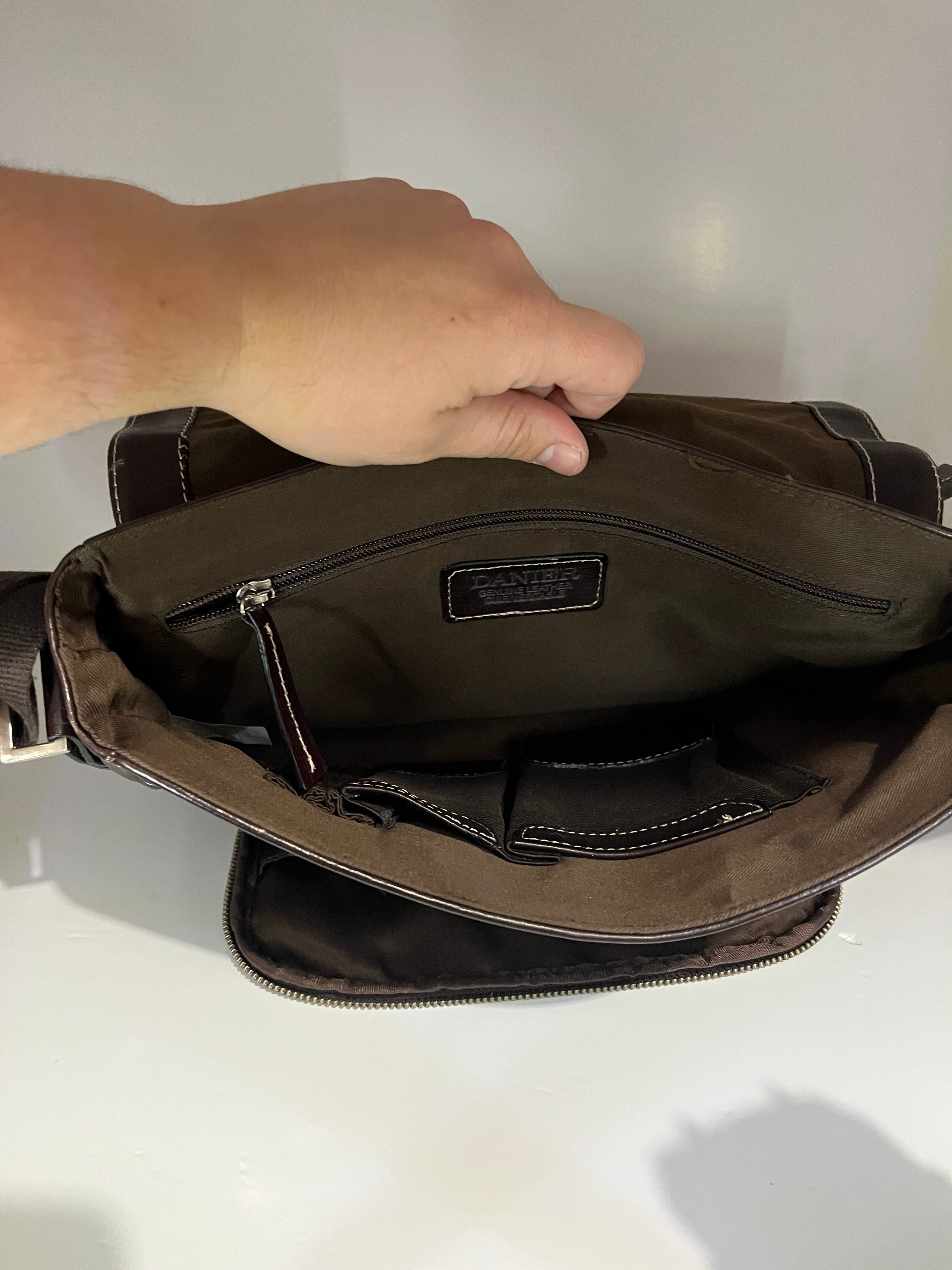 Danier Genuine Leather Messenger Bag - Brown - photo 5