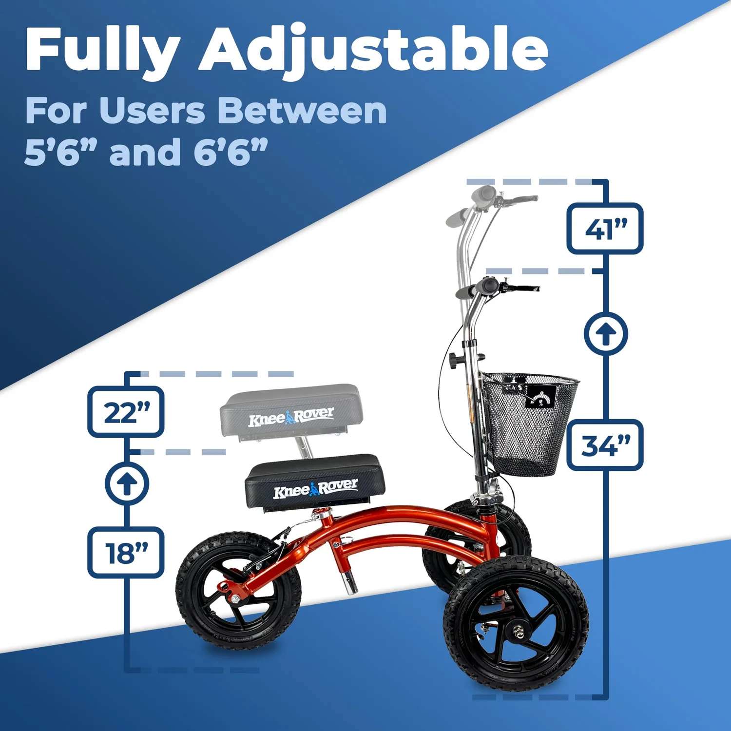 KNEEROVER ALL TERRAIN STEERABLE KNEE SCOOTER WITH STABILIZER - photo 3