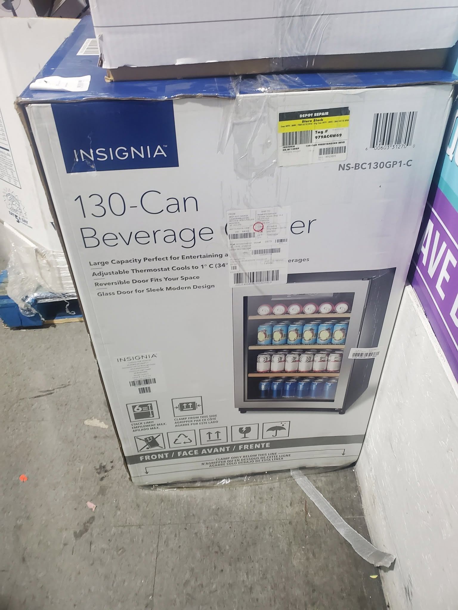 Insignia 130-Can Freestanding Beverage Cooler (NS-BC130GP1-C) - photo 2