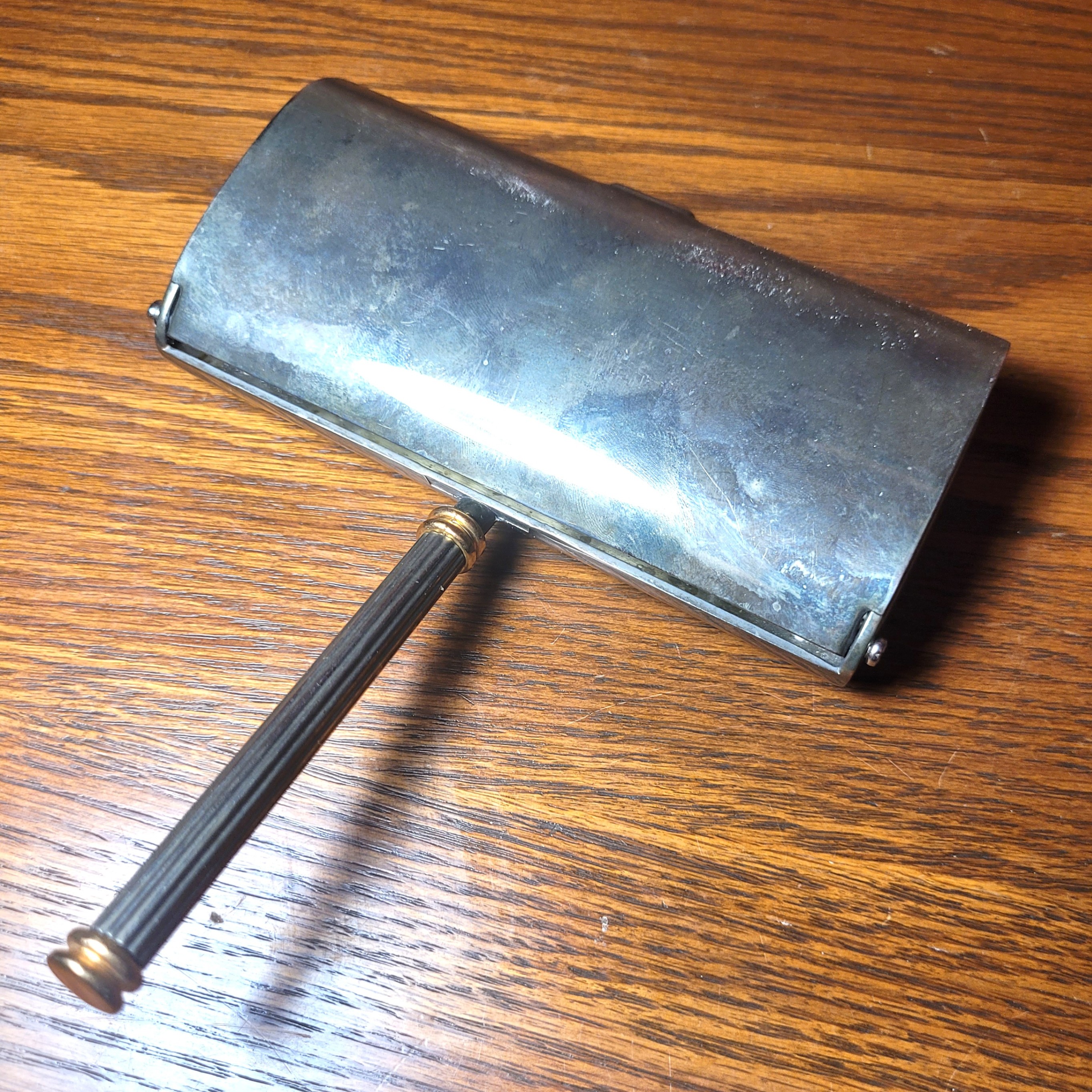1955 Zino Chrome Table Sweeper Crumb Brush Italian Handheld - photo 3