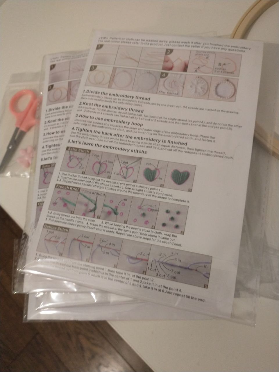 Set of 5 Cute Cat Embroidery Kits - New - photo 3