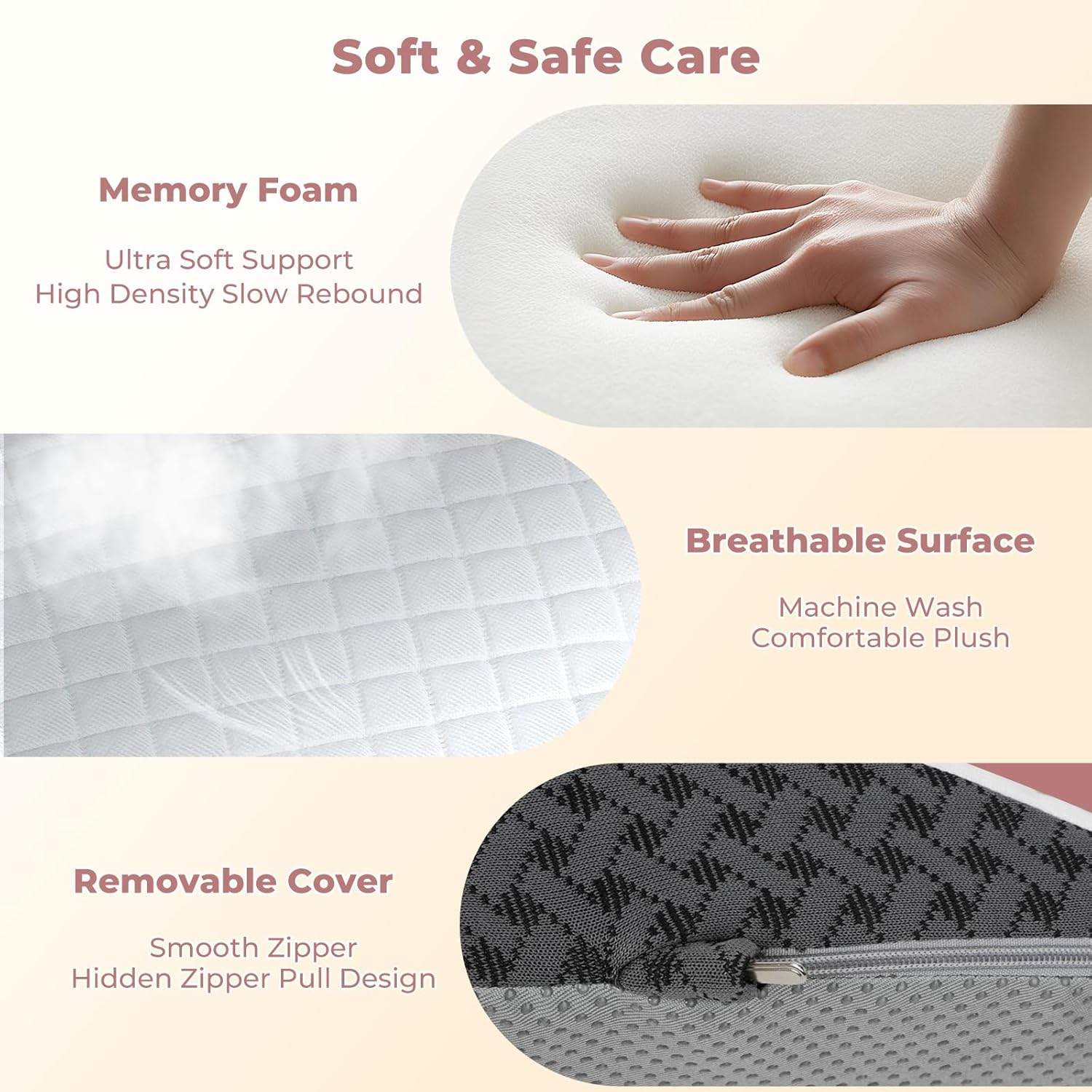 NEW~ Memory Foam Baby Support Prop Pillow Infant 0–12M - photo 3