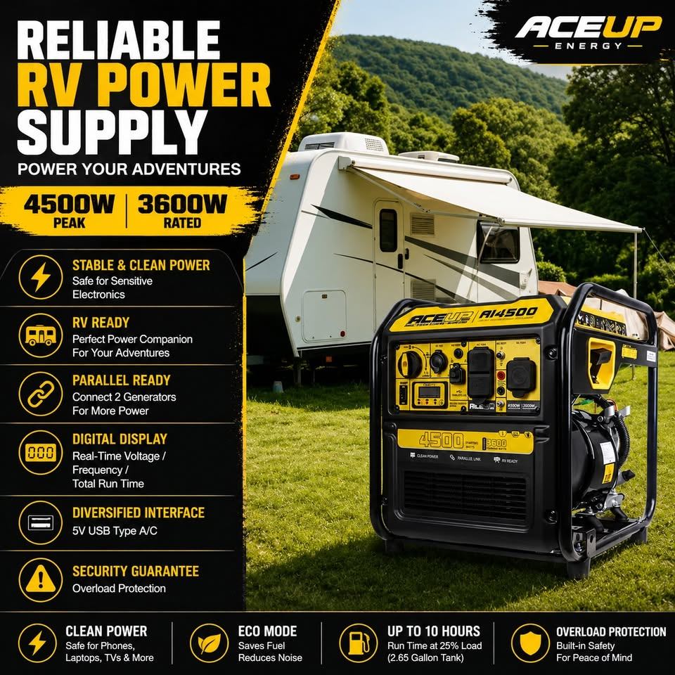 4500W Portable Inverter Generator – RV Ready & Home Backup Power - photo 4