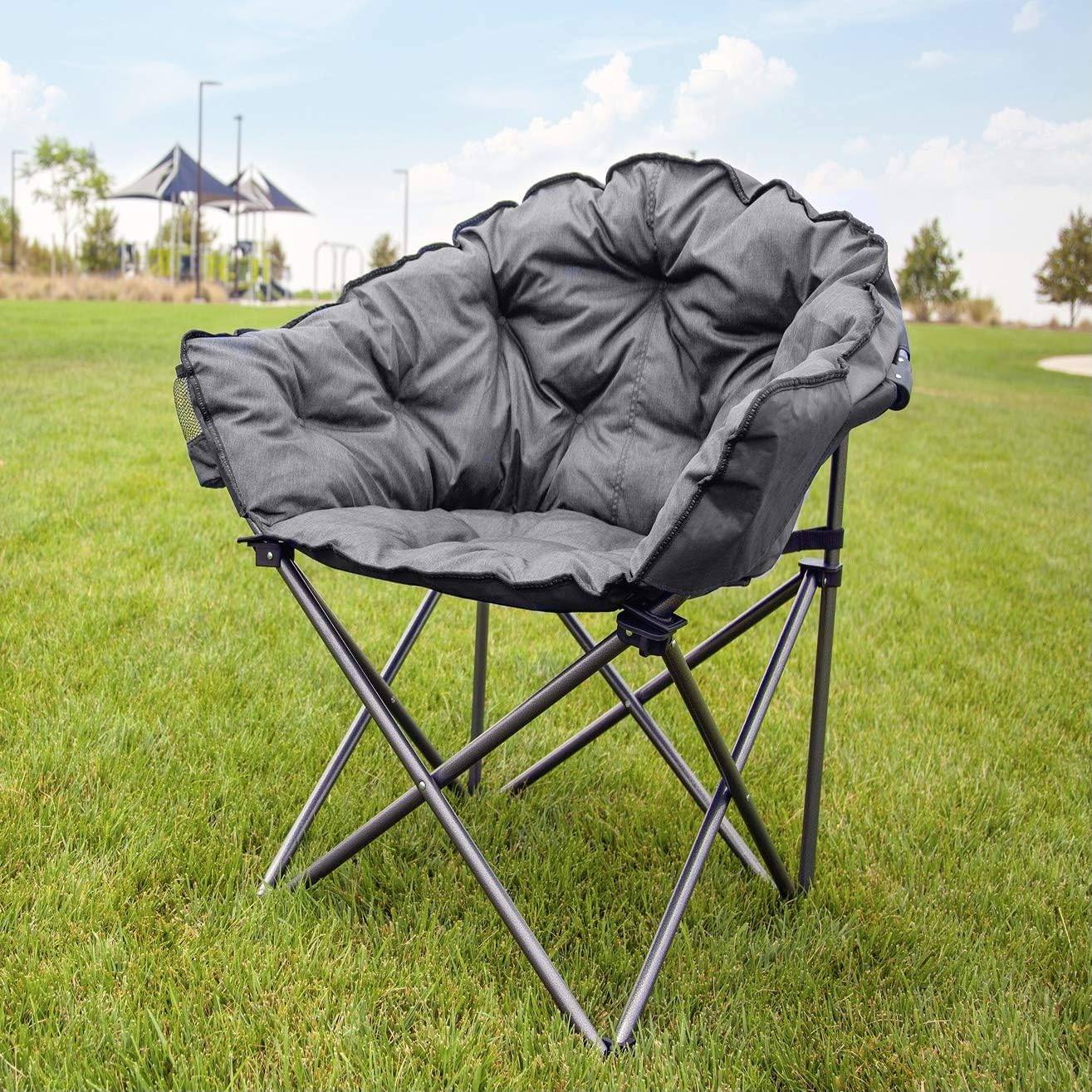 MacSports C932S-129 Padded Cushion Outdoor Folding Chair, Gray - photo 3