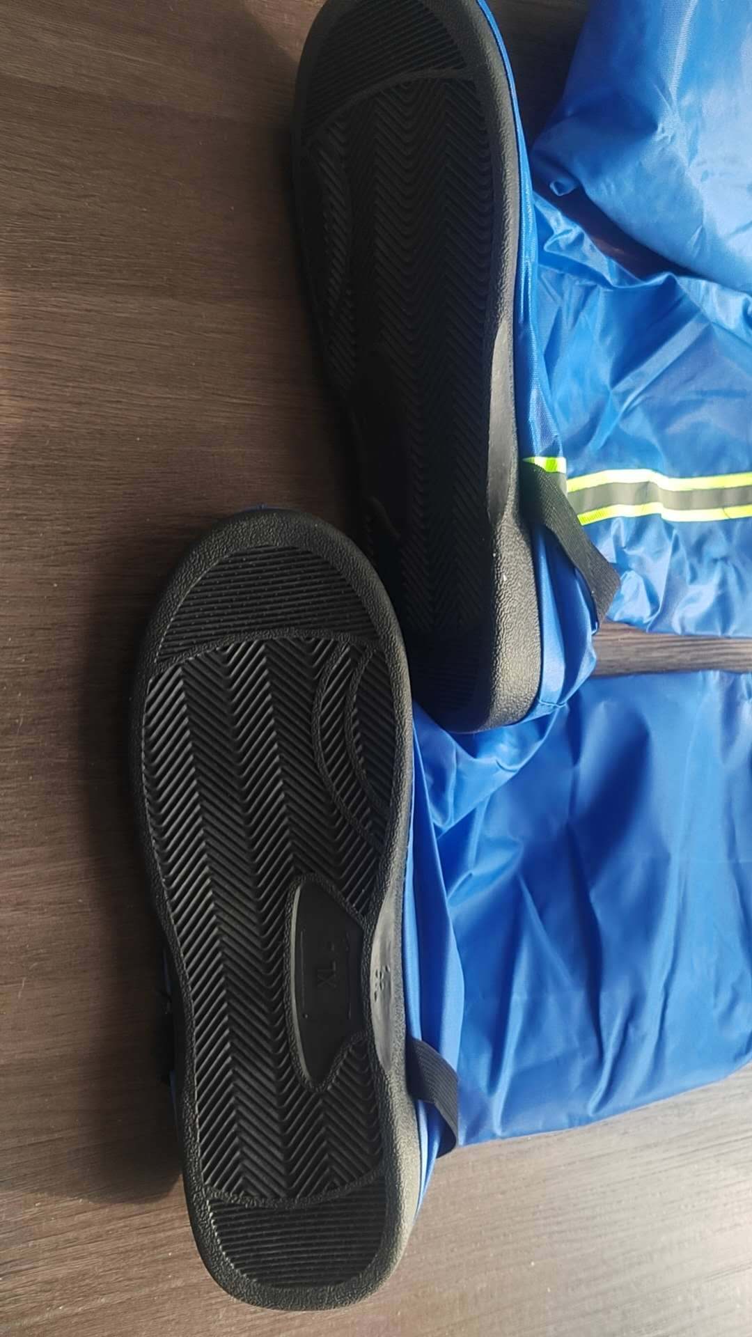 Blue Waterproof Shoe Covers with Reflective Strips - photo 3