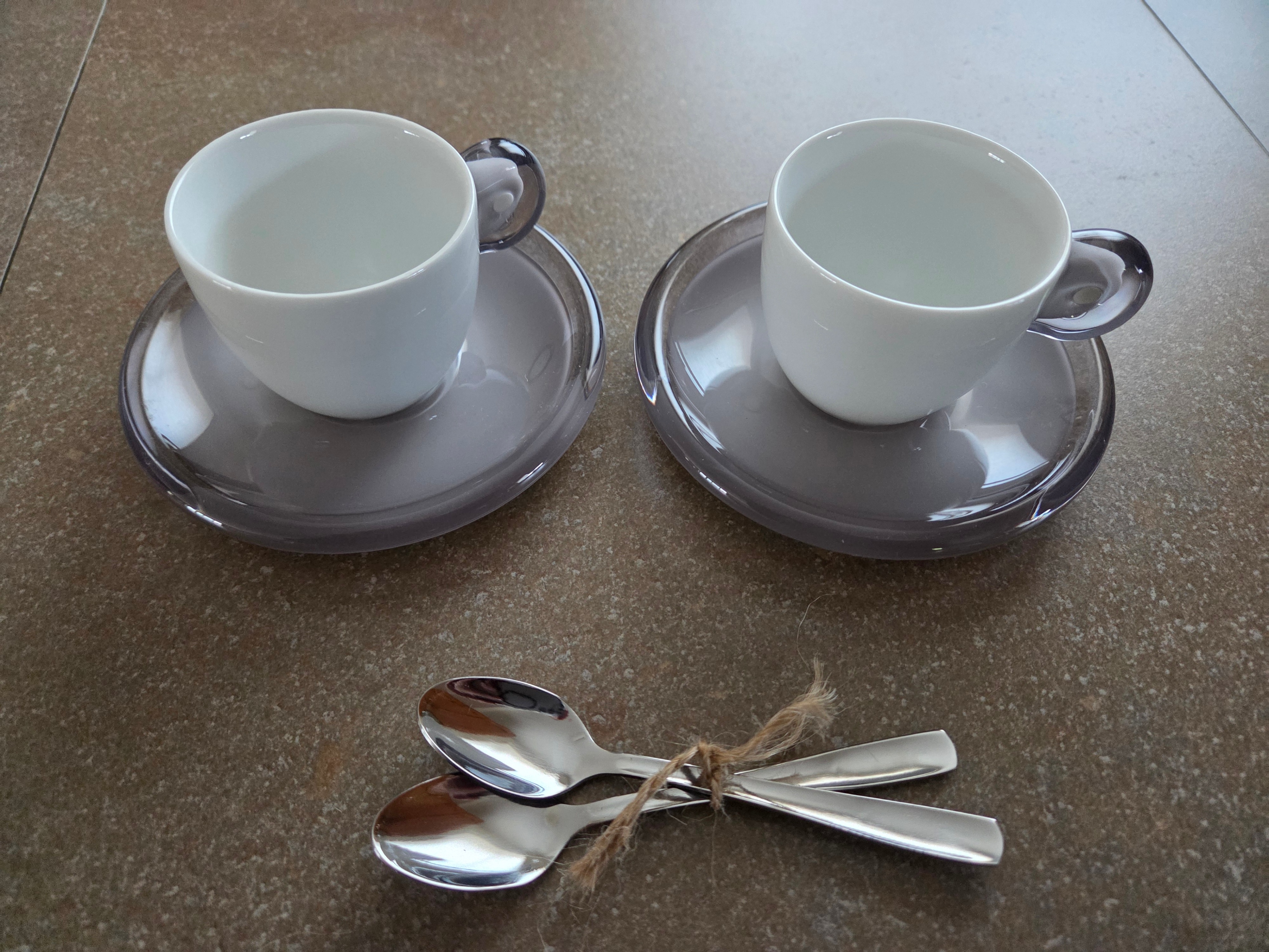 New S/2 Guzzini Gocce espresso cups and saucers. - photo 2