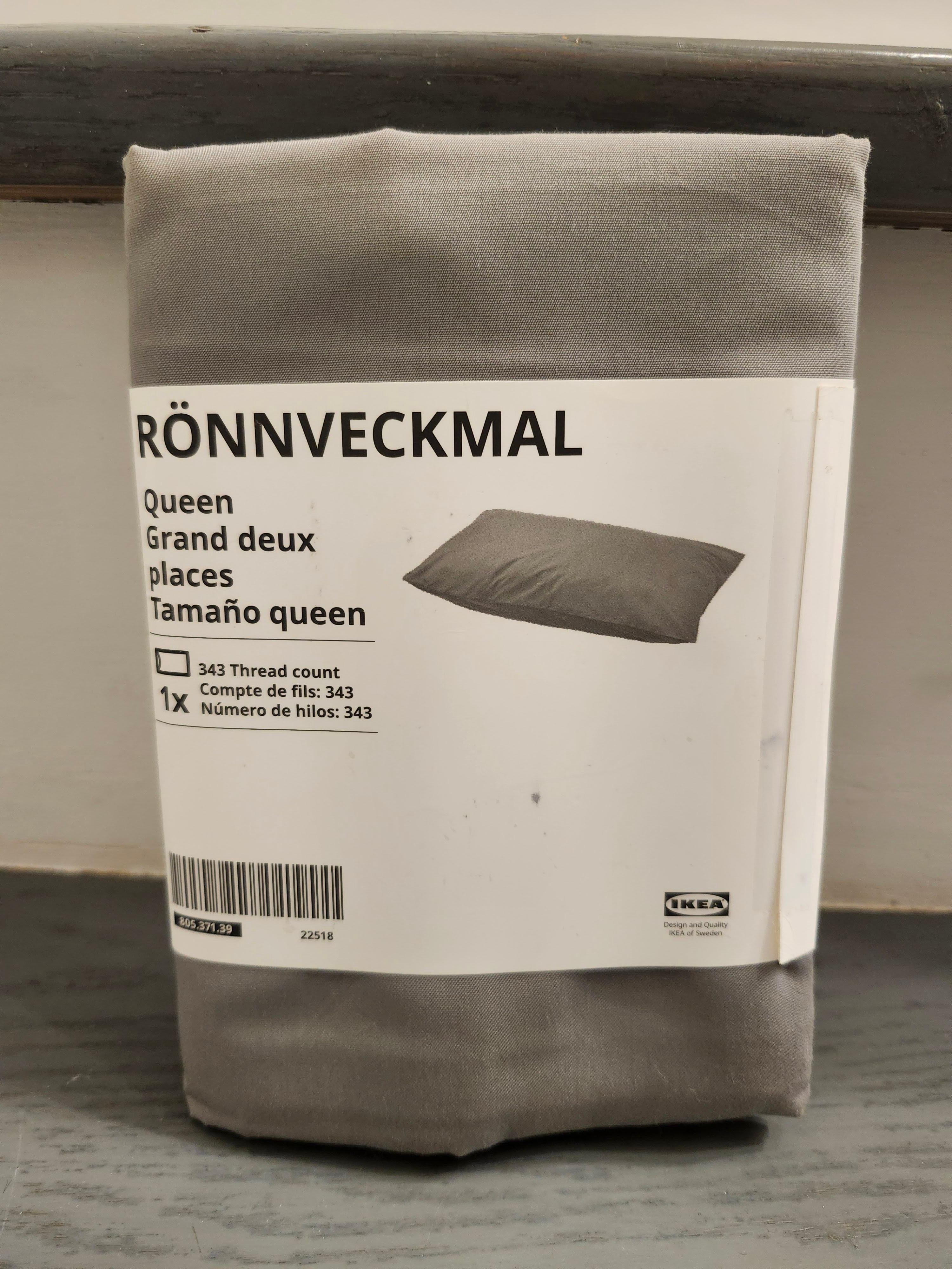 New IKEA RÖNNVECKMAL Pillowcases Gray (Queen) ($15 for 3 sets)