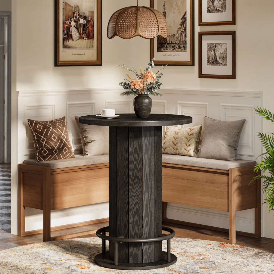 Round Bar Table with Footrest - New in box