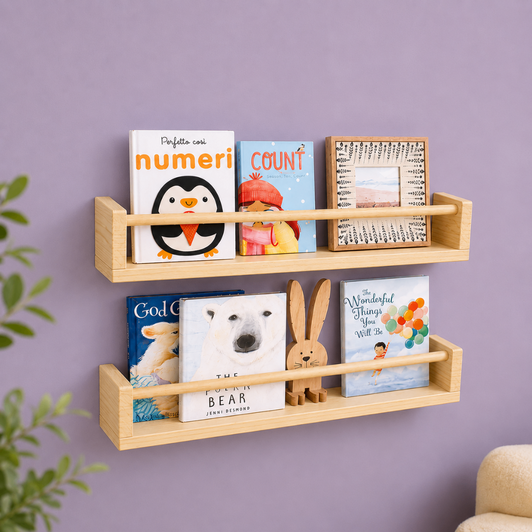 Montessori Nursery Bookshelf | Kids Display Shelf (Set of 2) - photo 2