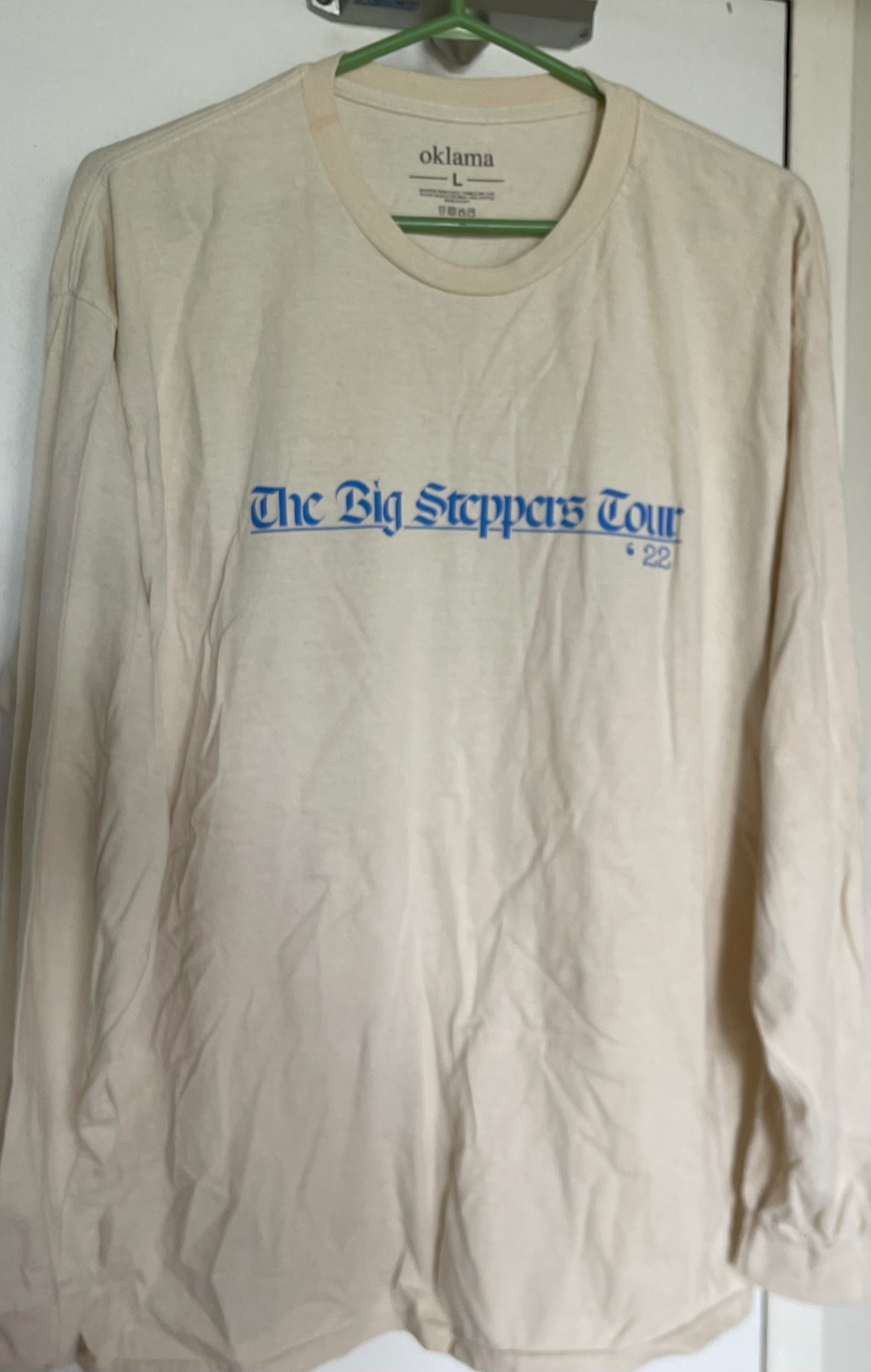 Kendrick Lamar Big Steppers Tour Long Sleeve - Cream/Blue - photo 4