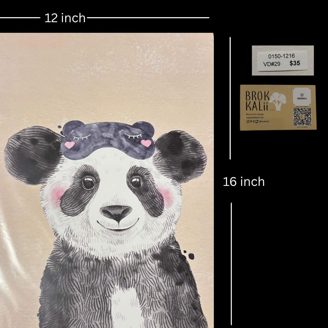 Panda Art Print – 12” x 16” Nursery Wall Decor - photo 2