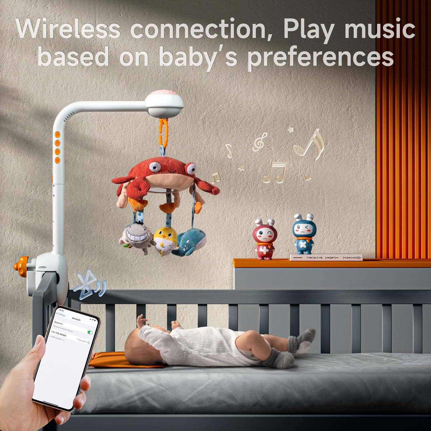 TUMAMA Baby Crib Toys with Projection Night Light | New on Sale - photo 2