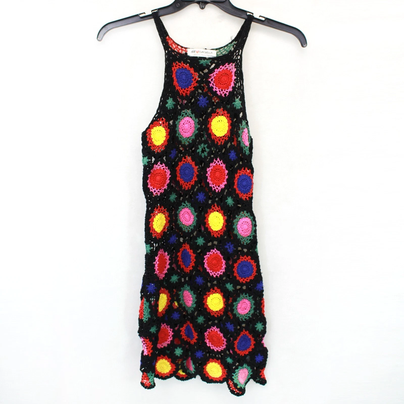 H&M Coachella Collection Open Crochet Knit Mini Dress