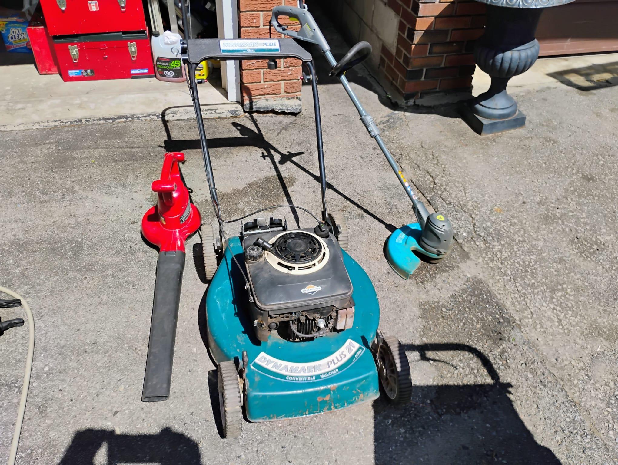 Briggs & Stratton Gas Lawnmower with Electric Blower & Trimmer