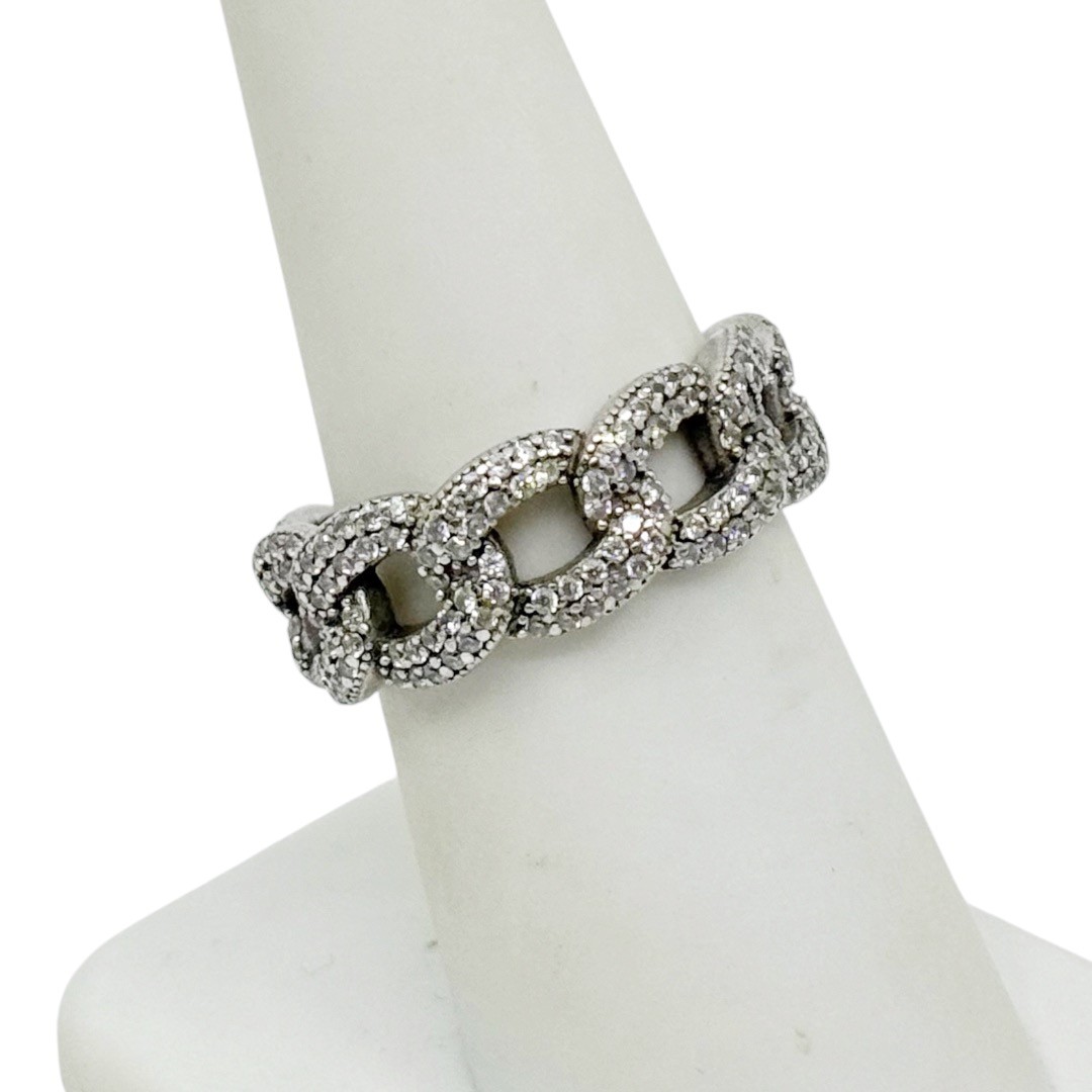 Sterling silver cubic zirconia band ring - GM1211 - photo 2