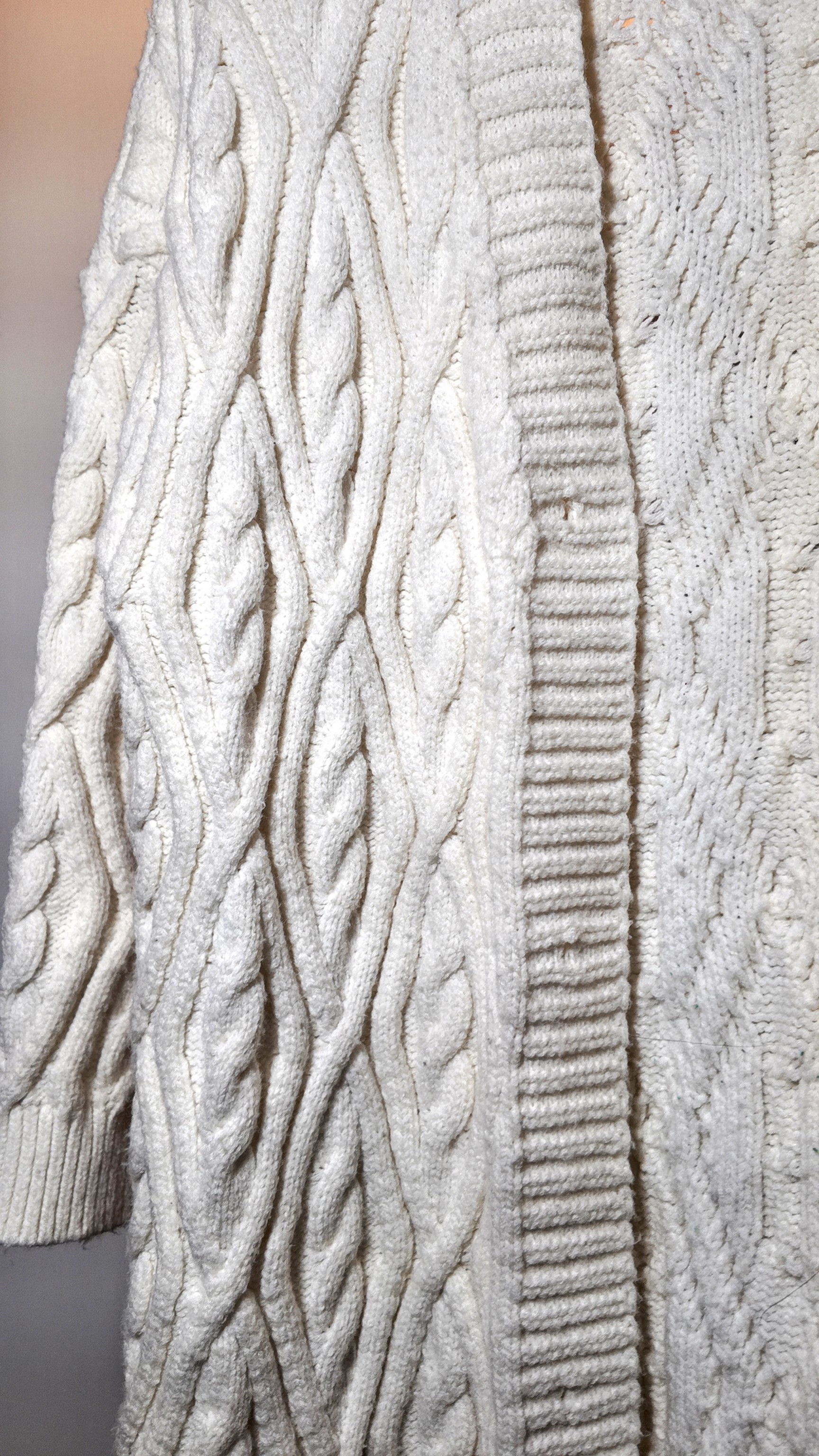 Cream Cable Knit Long Cardigan - photo 3