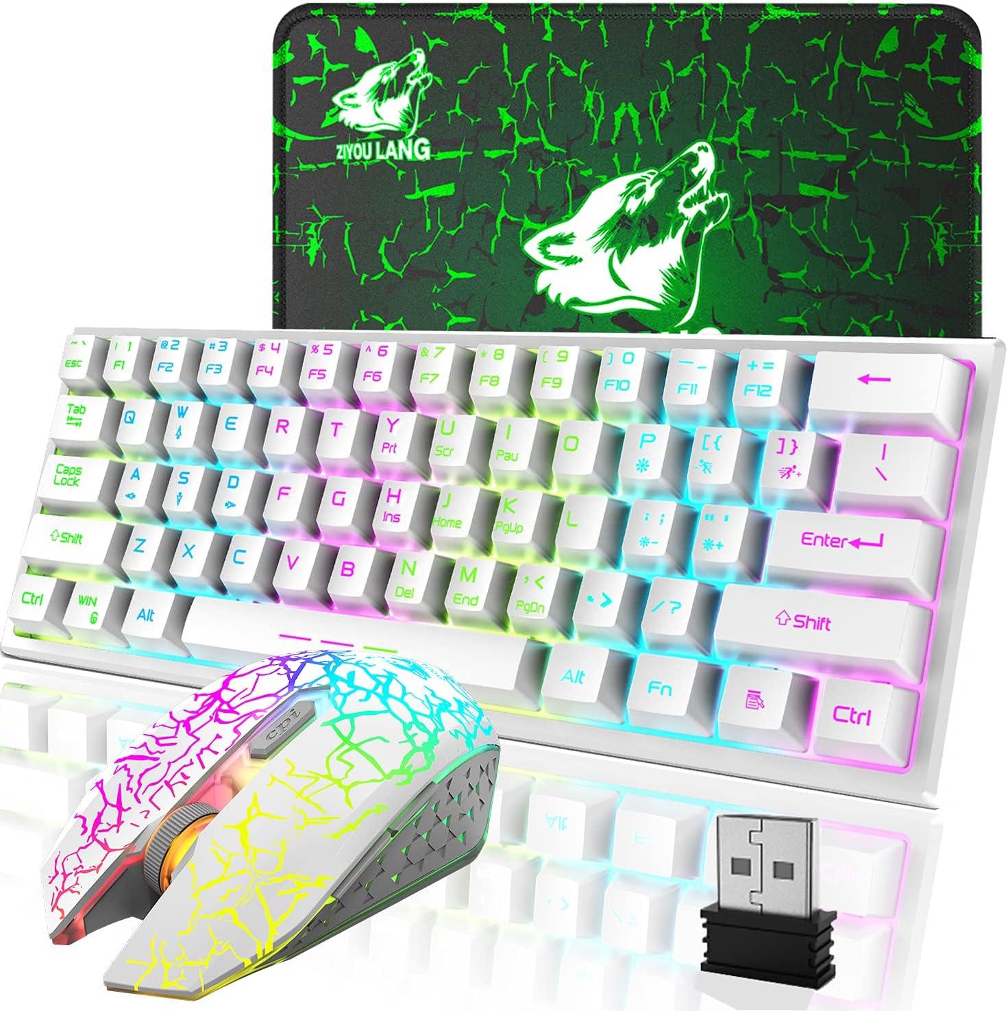 NEW ZIYOU LANG T61 Wireless RGB Gaming Keyboard & Mouse Combo