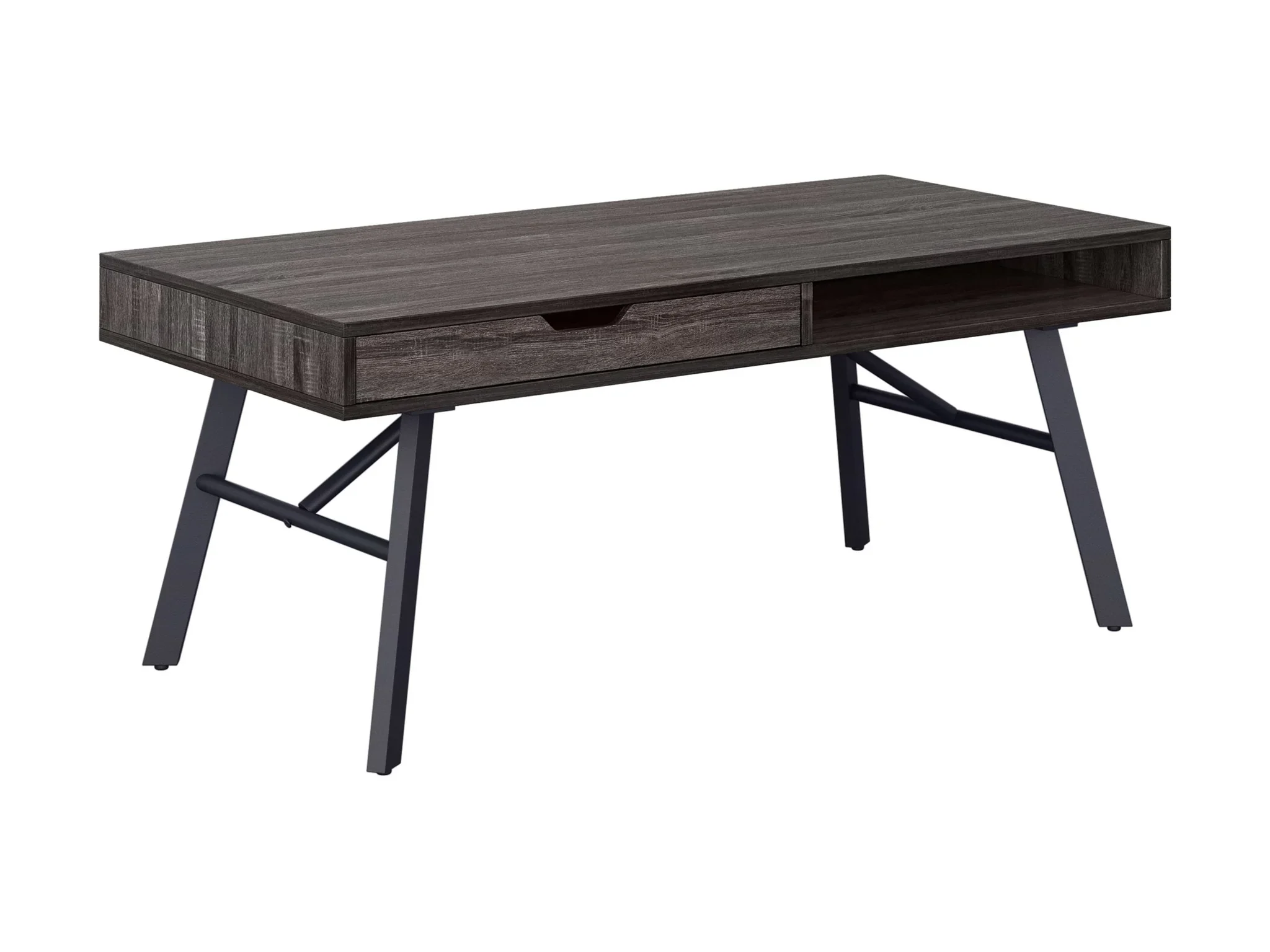 New Grey Coffee Table with Storage Drawer | Rustic Wood Finish - photo 5