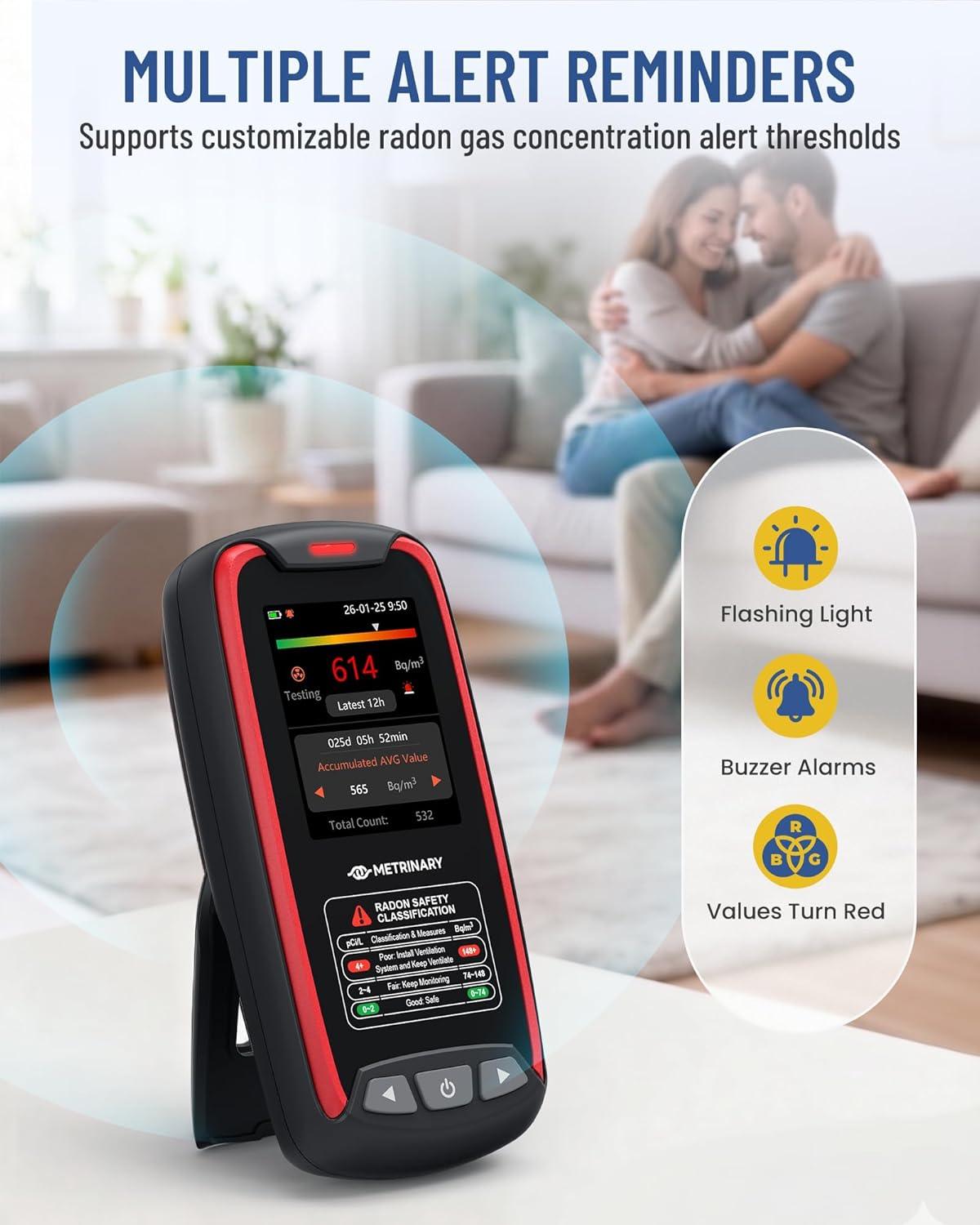 METRINARY Rechargeable Digital Radon Detector & Monitor - photo 4