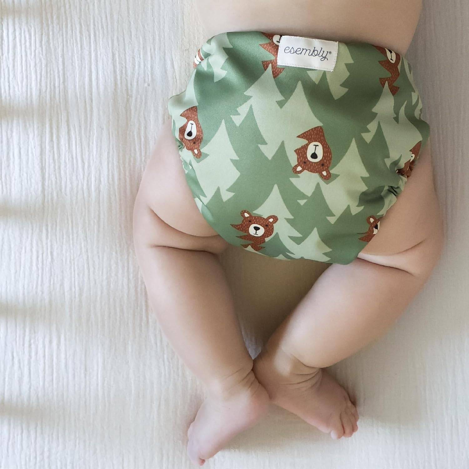 Esembly Organic Cotton Cloth Diaper Bundle Set - Size 1 - photo 5