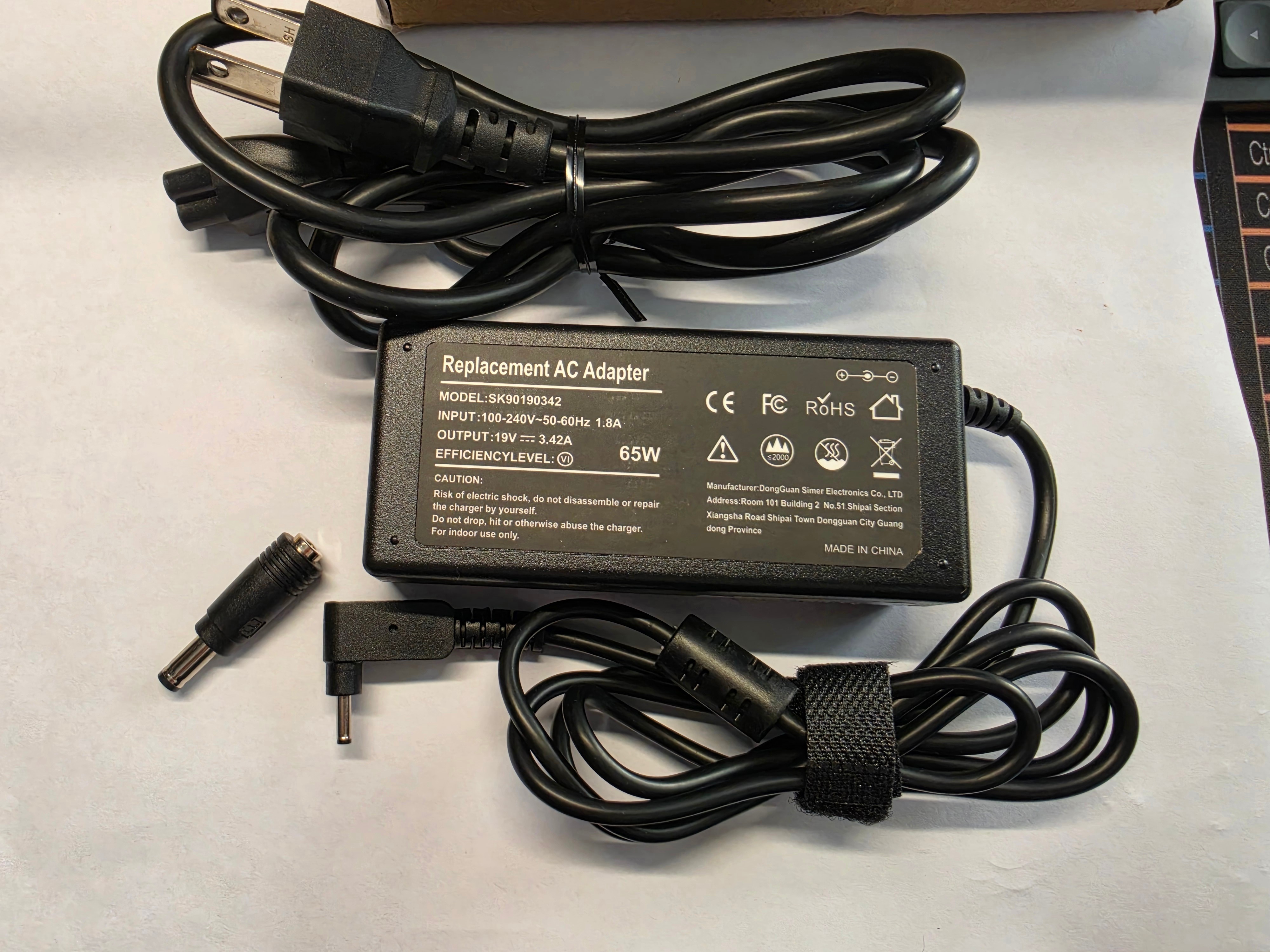 65W Charger ASUS 19V 3.42A 3.0×1.1mm  – New Open Box - photo 2