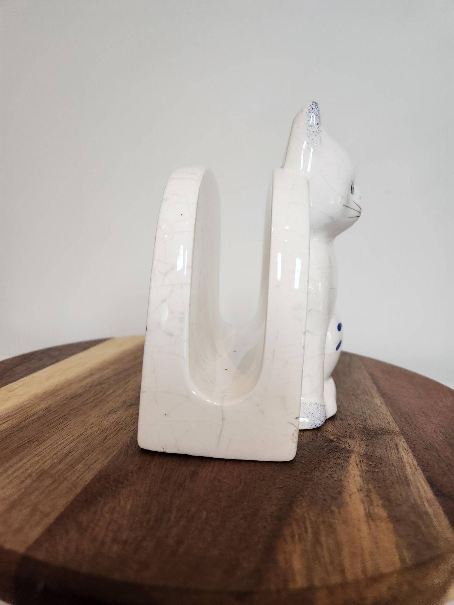 "Are you my mother?" Vintage Ceramic Cat Napkin / Mail Holder - photo 2