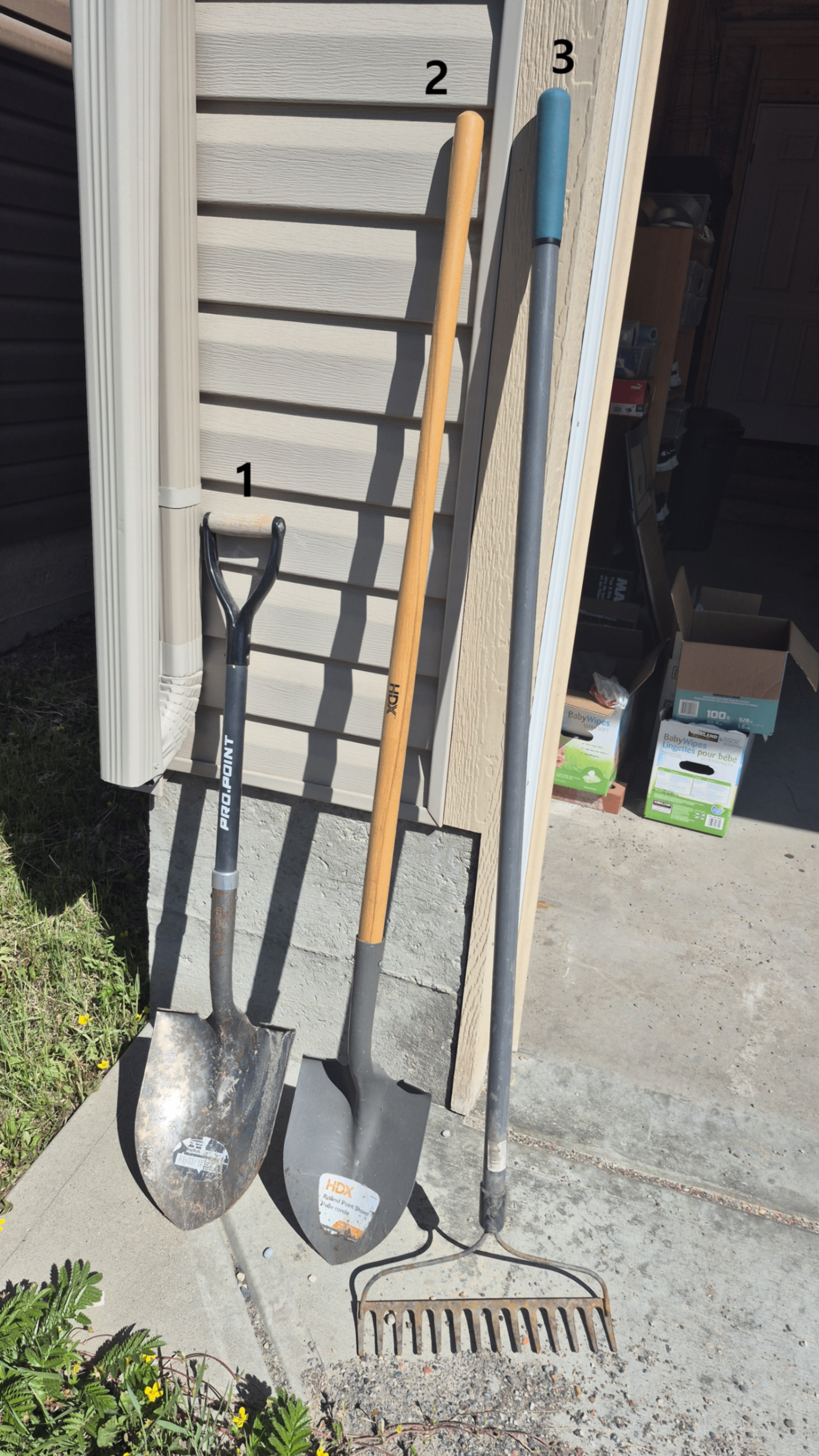 Shovels and Rake