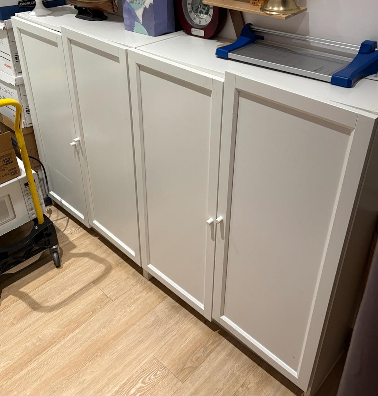 White Storage Cabinets - set of 2 - photo 2