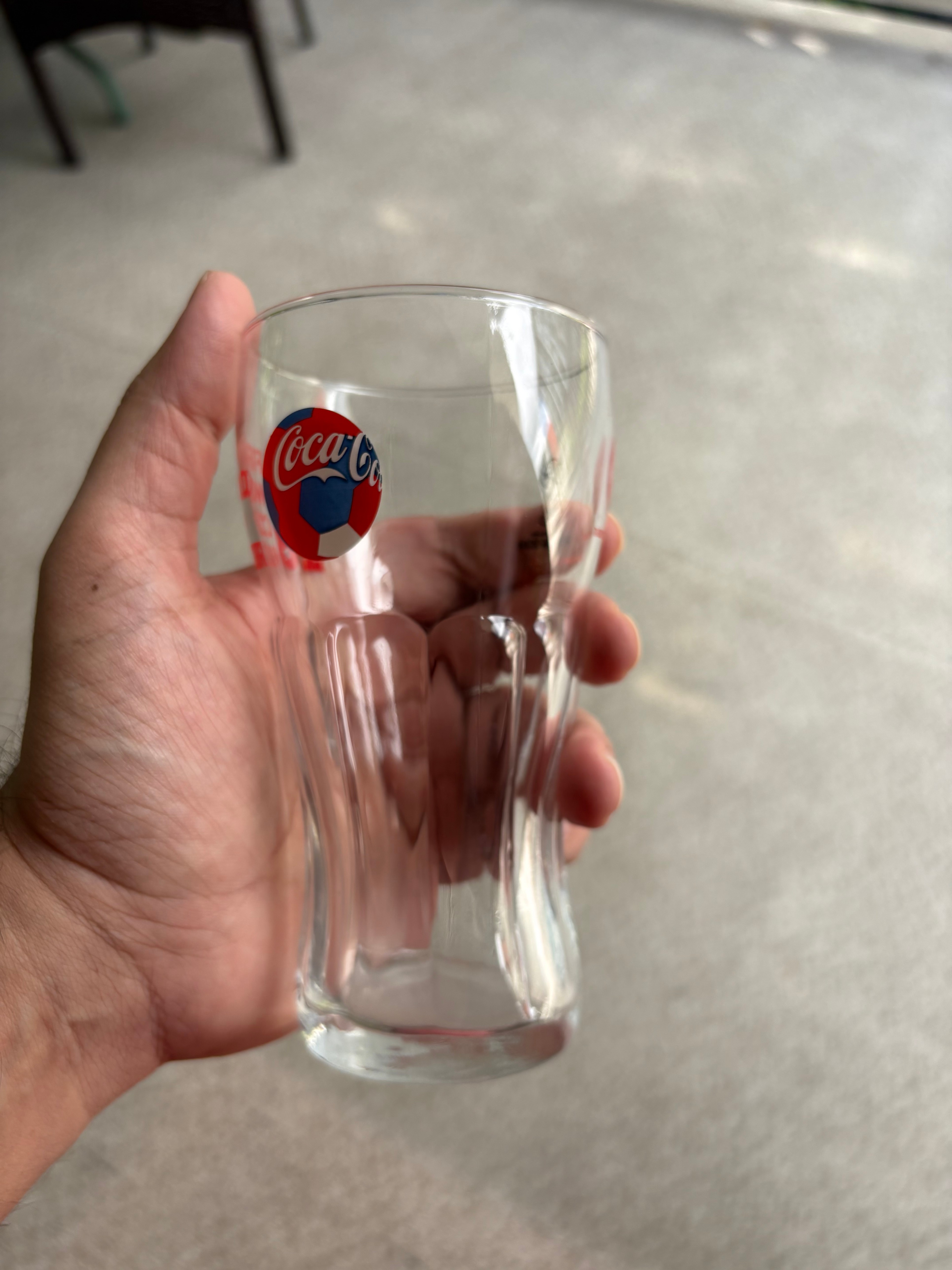 Soccer Coke glasses pair of 6