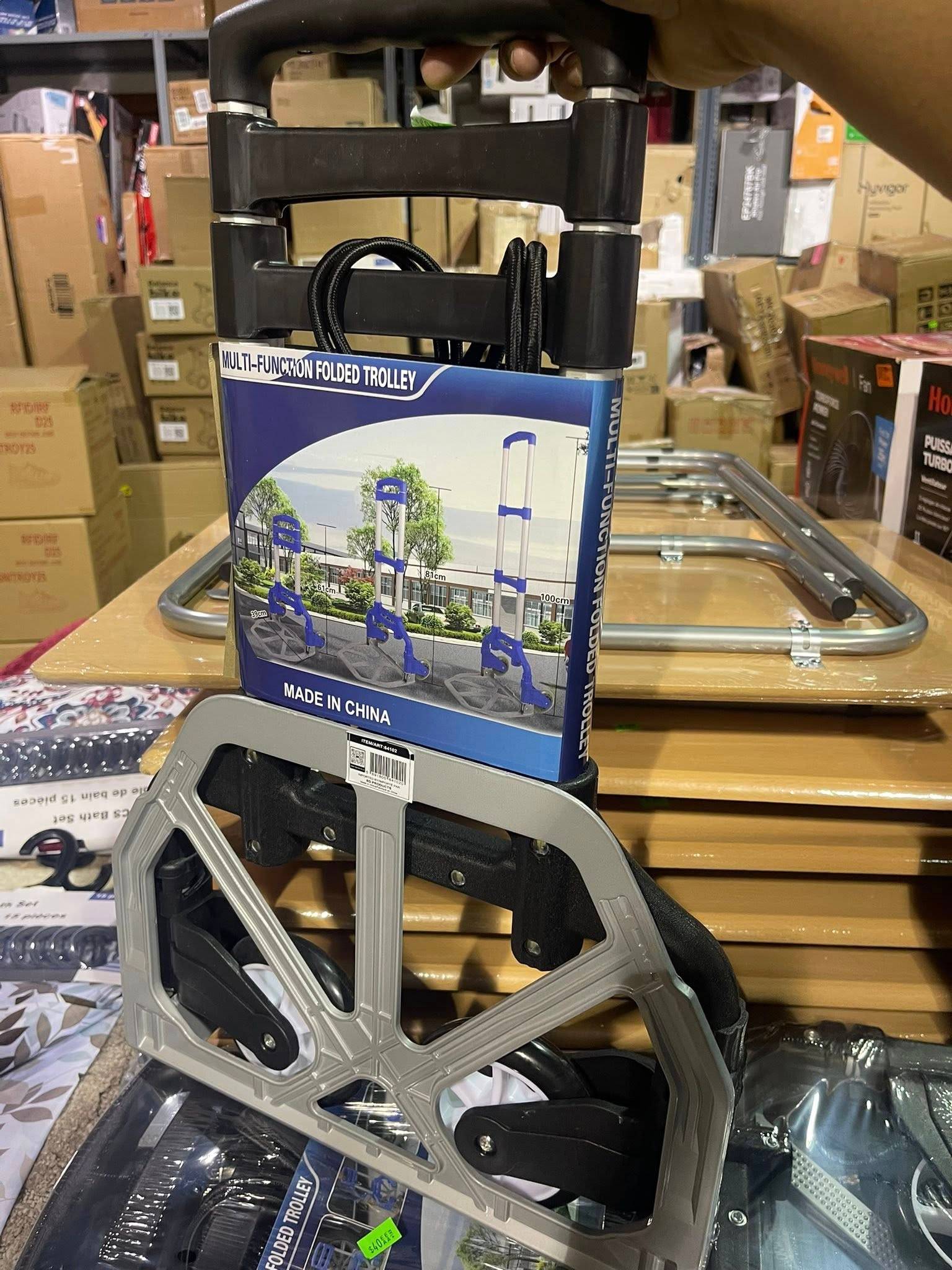 Folding Shopping Cart, Luggage 2 Wheels and Adjustable Folding - photo 3