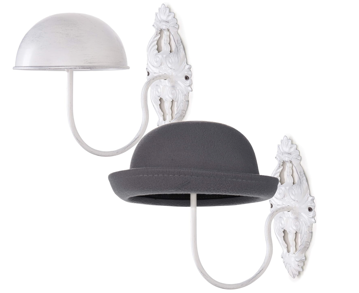 Set of 2 Vintage-Style Wall Hat Displays / Hat Holders