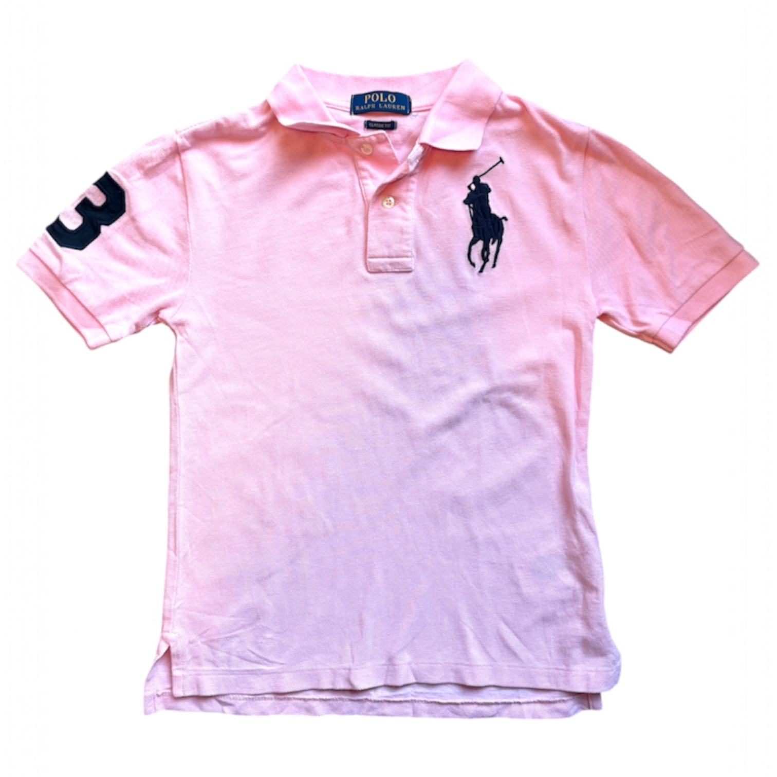 Ralph Lauren Boys Big Pony Cotton Polo Shirt Size S or 8 Pink - photo 3