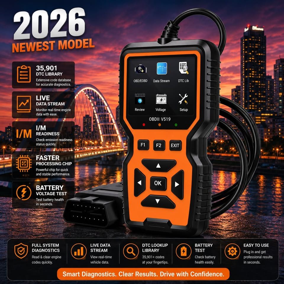 OBDII V519 Car Diagnostic Scanner Code Reader - photo 3