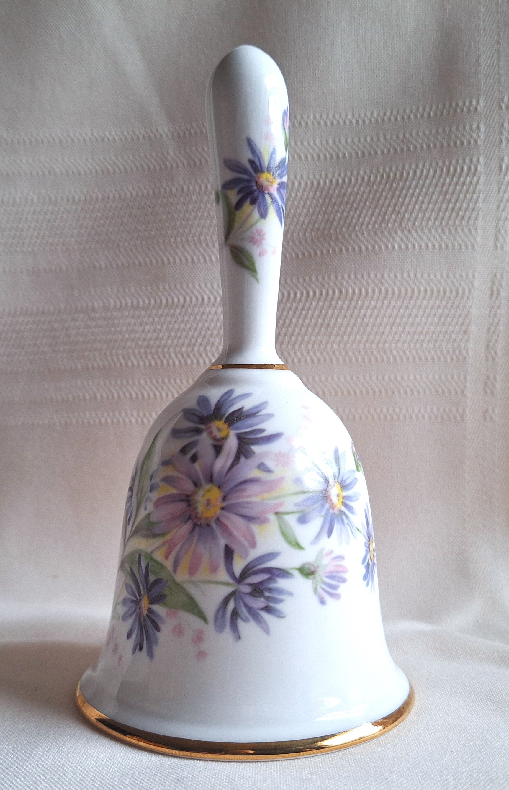 Vintage FLORAL SEPTEMBER Dinner Bell Fine Bone China by Sunrise