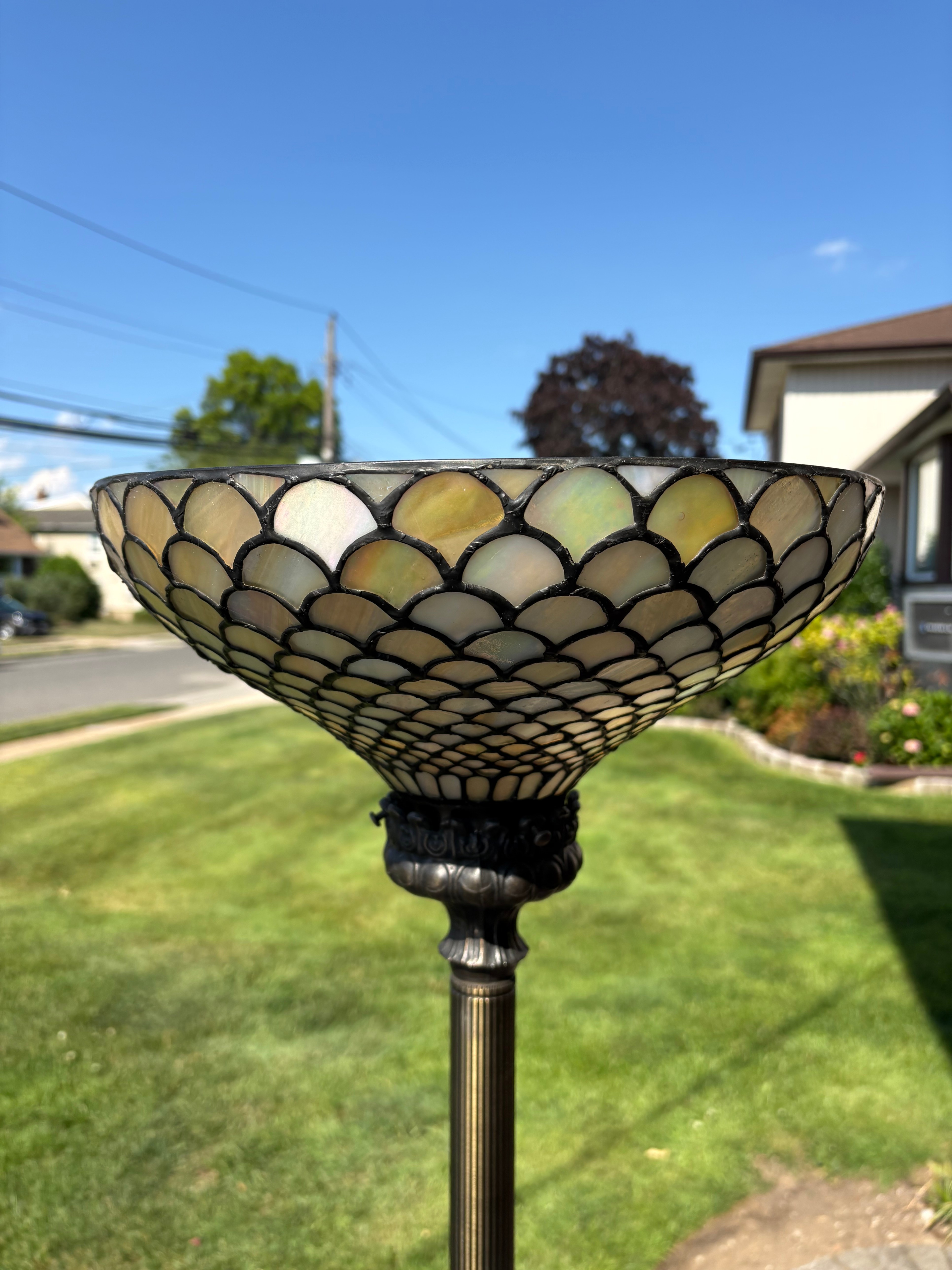 Dale Tiffany Stained Glass Torchiere Floor Lamp - photo 2