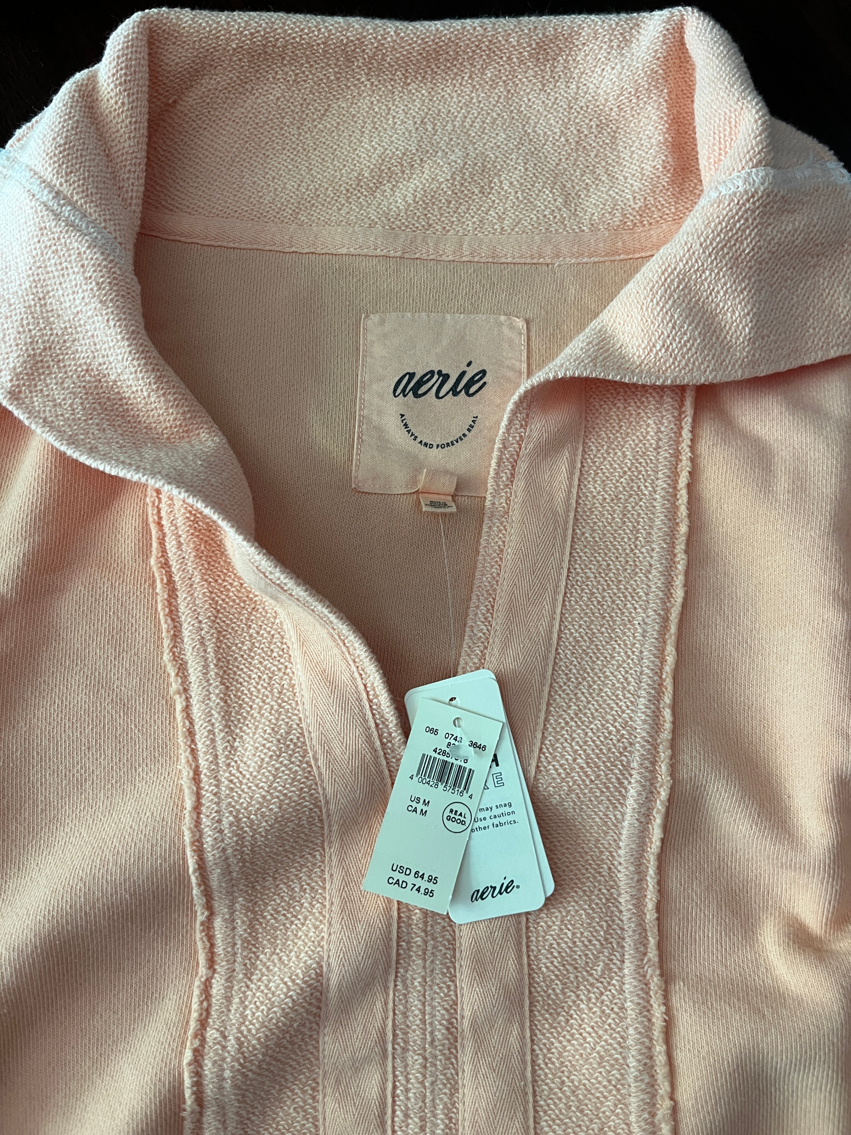 Aerie Oversized Sweatshirt - Peach - Medium - photo 3