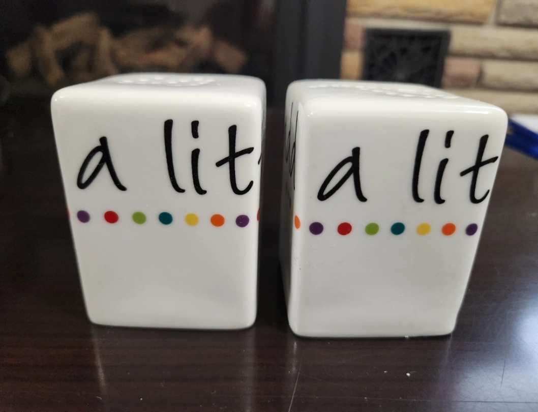 Fitz and Floyd Salt & Pepper Shakers - Add a Little Spice - photo 4