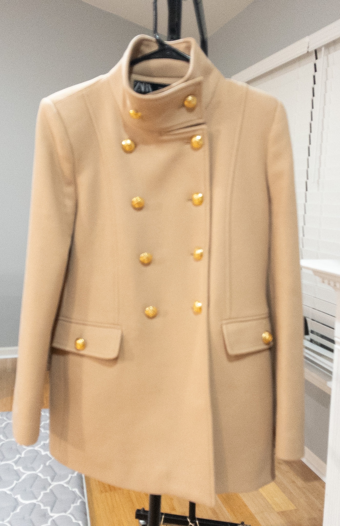 Zara Women’s Gold Button Wool Blend‎ Coat - photo 5
