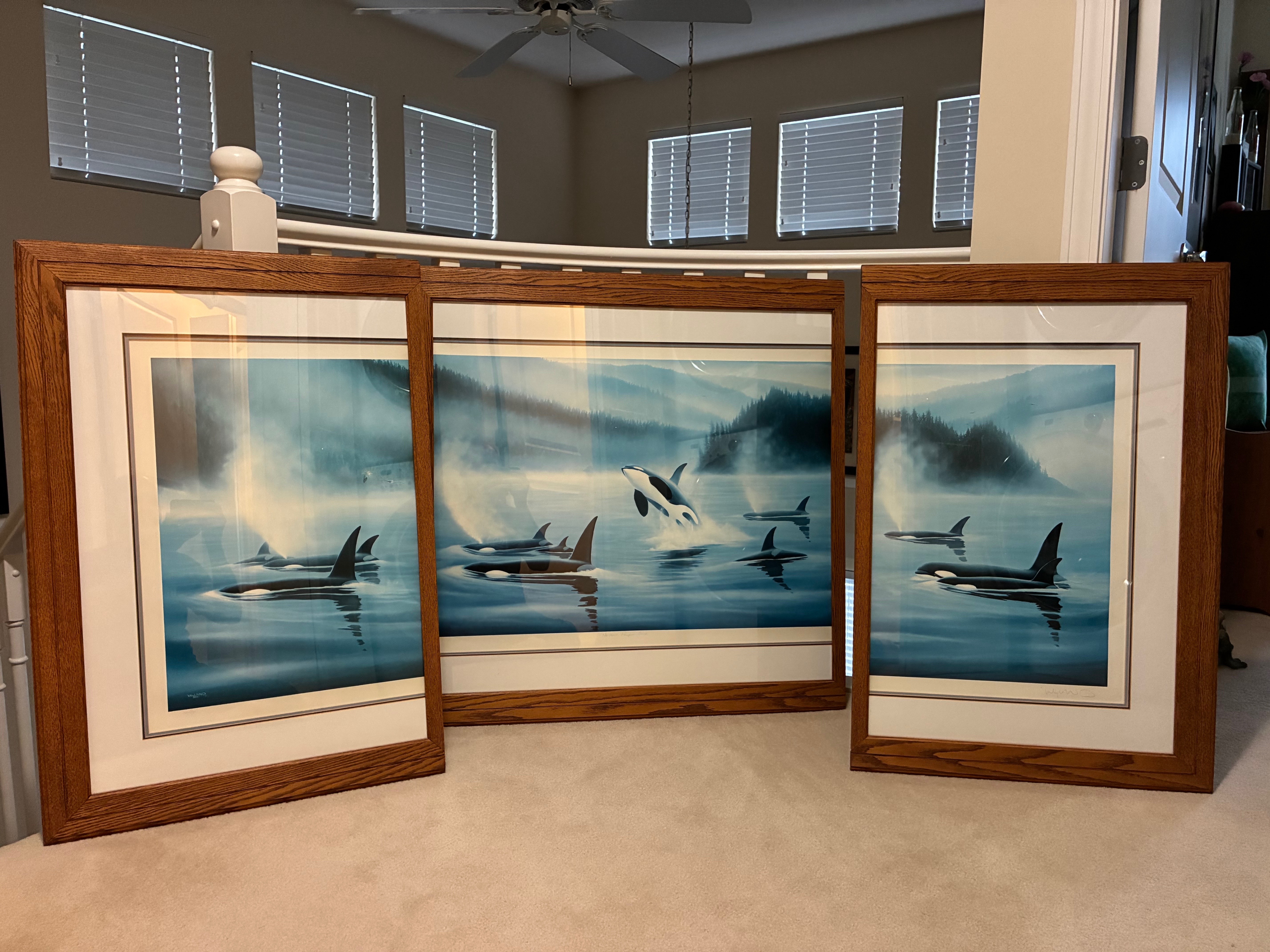 Northern Pacific Orcas Limited Edition Print by Robert Wyland