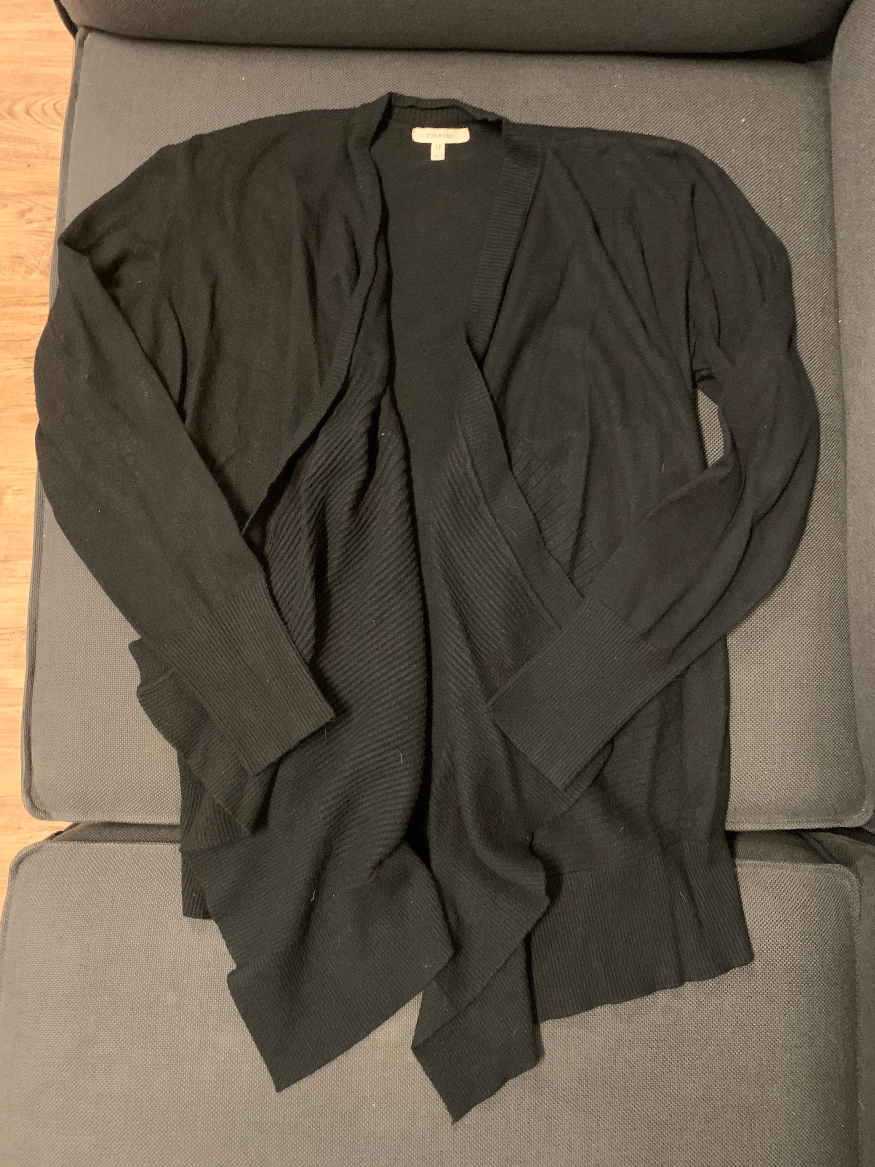 Black Ribbed Cardigan