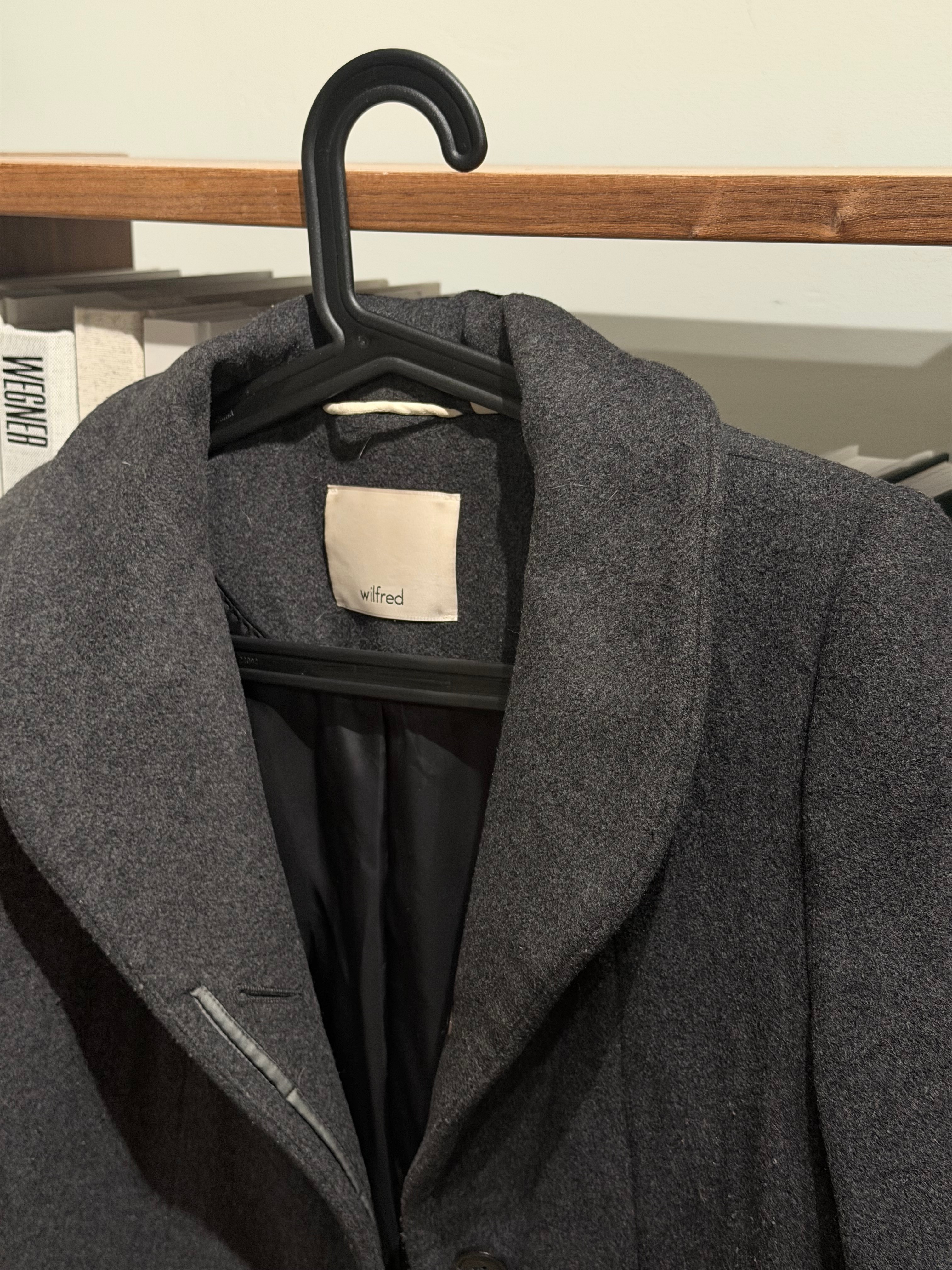 Aritzia Wilfred Charcoal Colour Cocoon Wool coat - photo 2