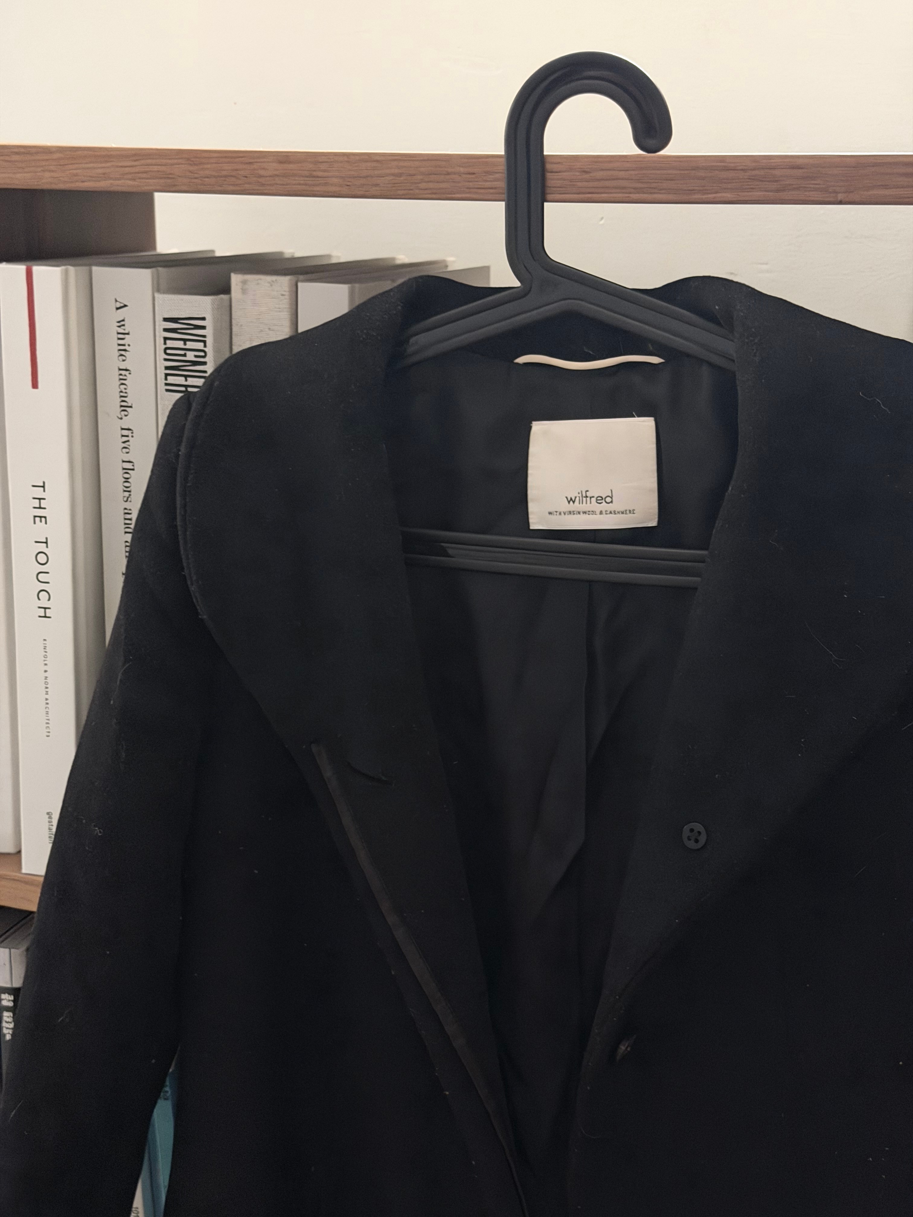 Aritzia Wilfred Black Colour Cocoon Wool Coat - photo 2