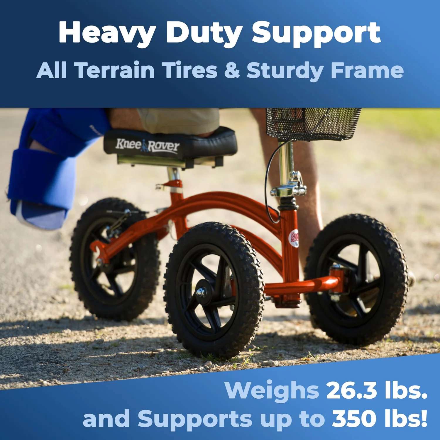 KNEEROVER ALL TERRAIN STEERABLE KNEE SCOOTER WITH STABILIZER - photo 4