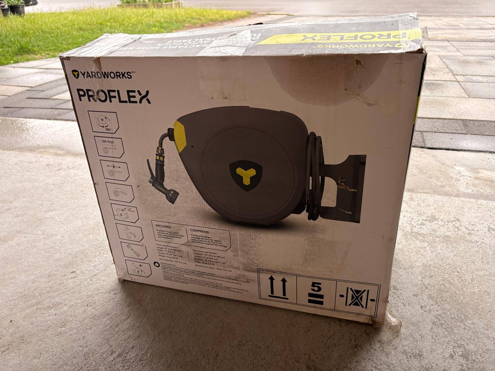 Yardworks PRO FLEX Auto Retractable Hose Reel 120' - photo 3