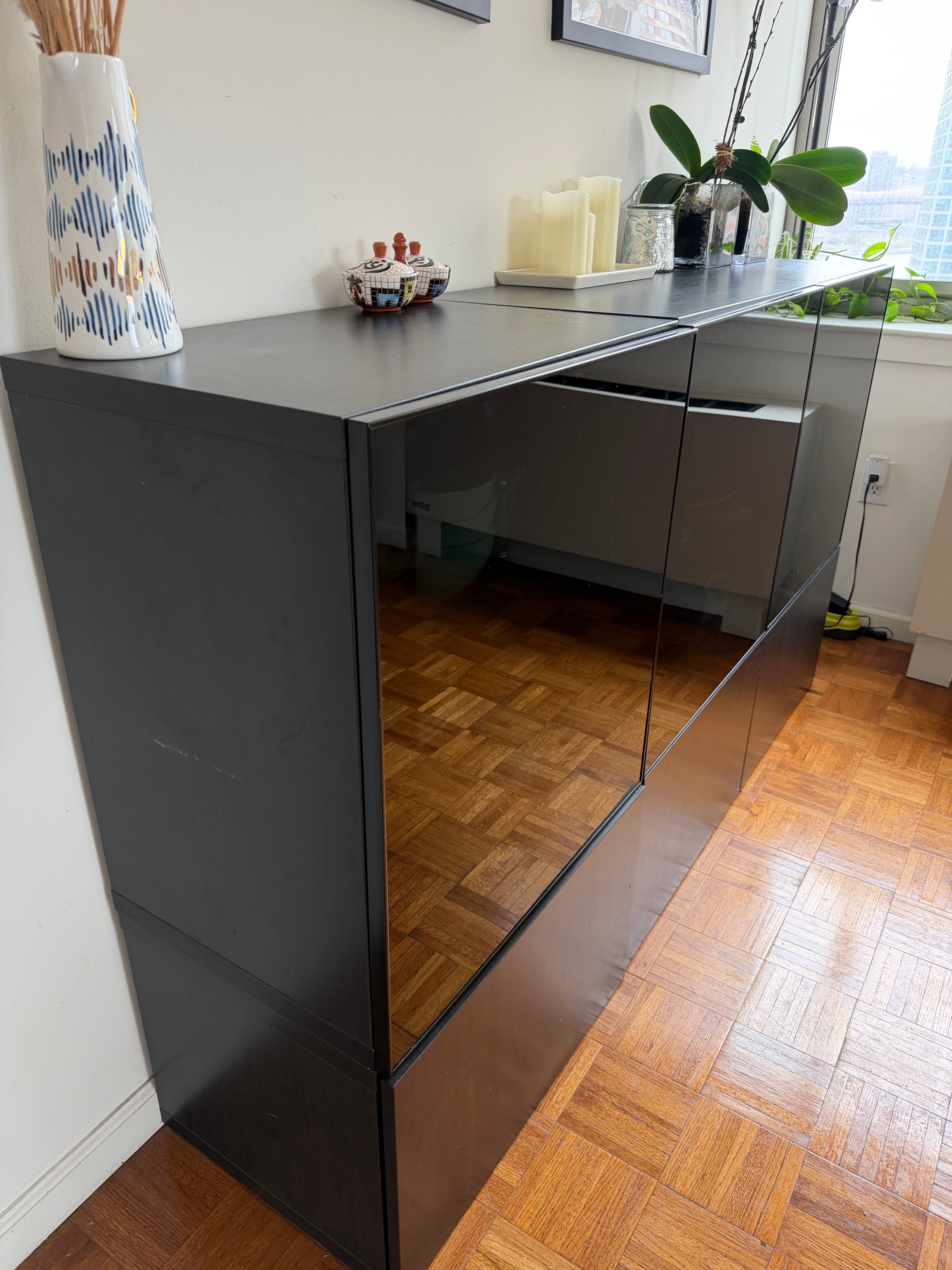 Black IKEA BESTA Console / Storage Cabinet - photo 2