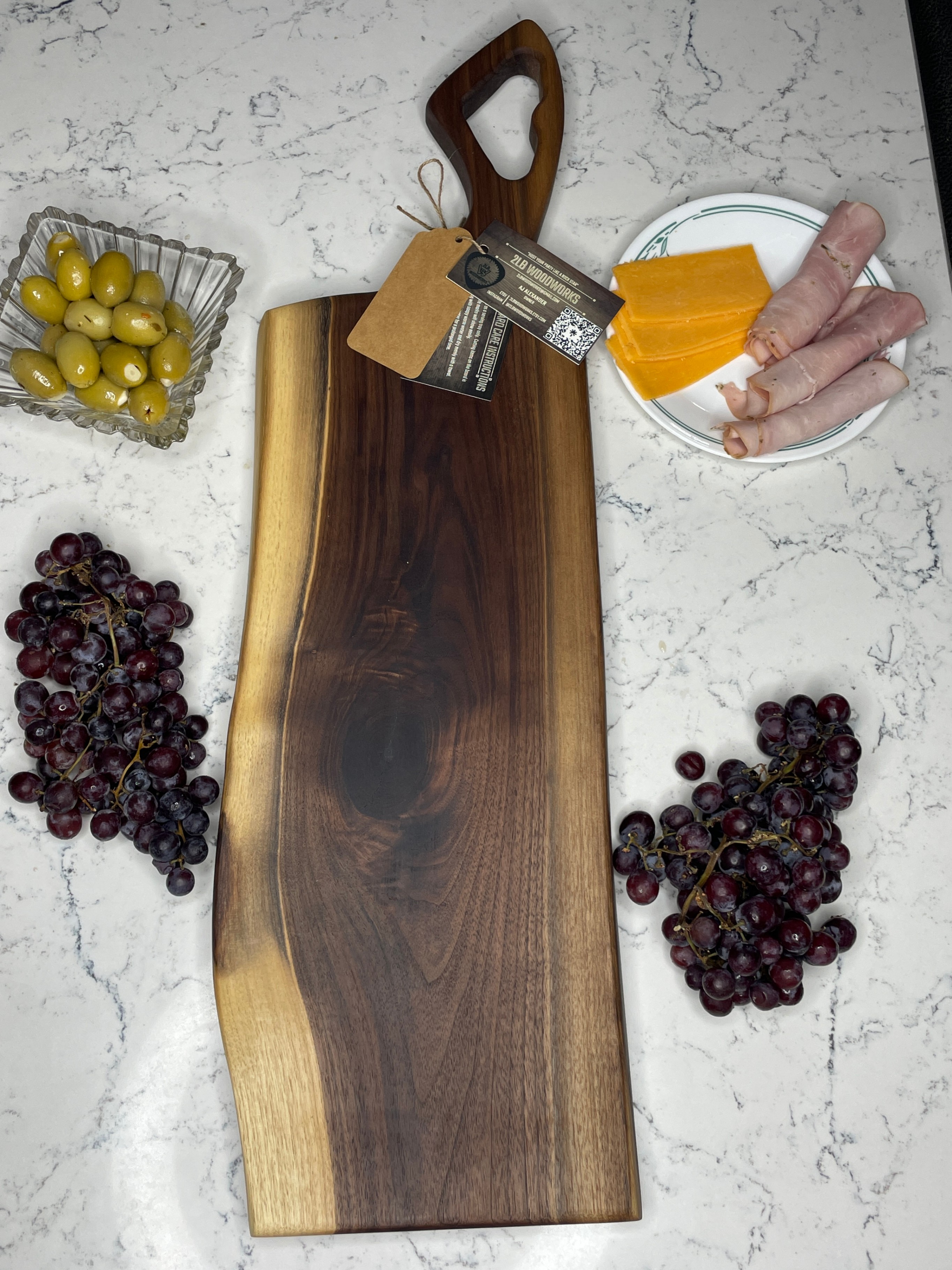 Live Edge Black Walnut Charcuterie Board #1